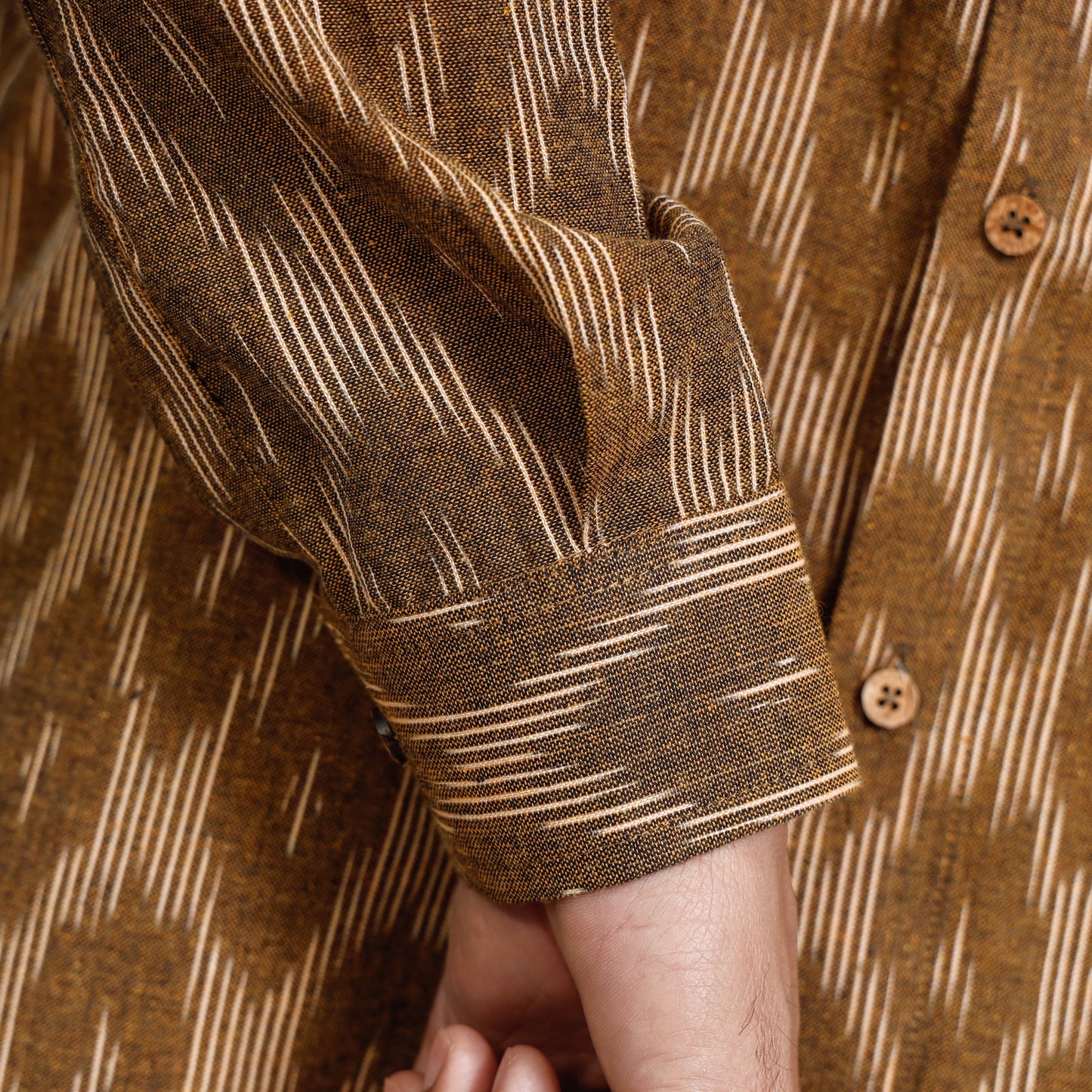 Pochampally Ikat Cotton Men Full Sleeve Shirt