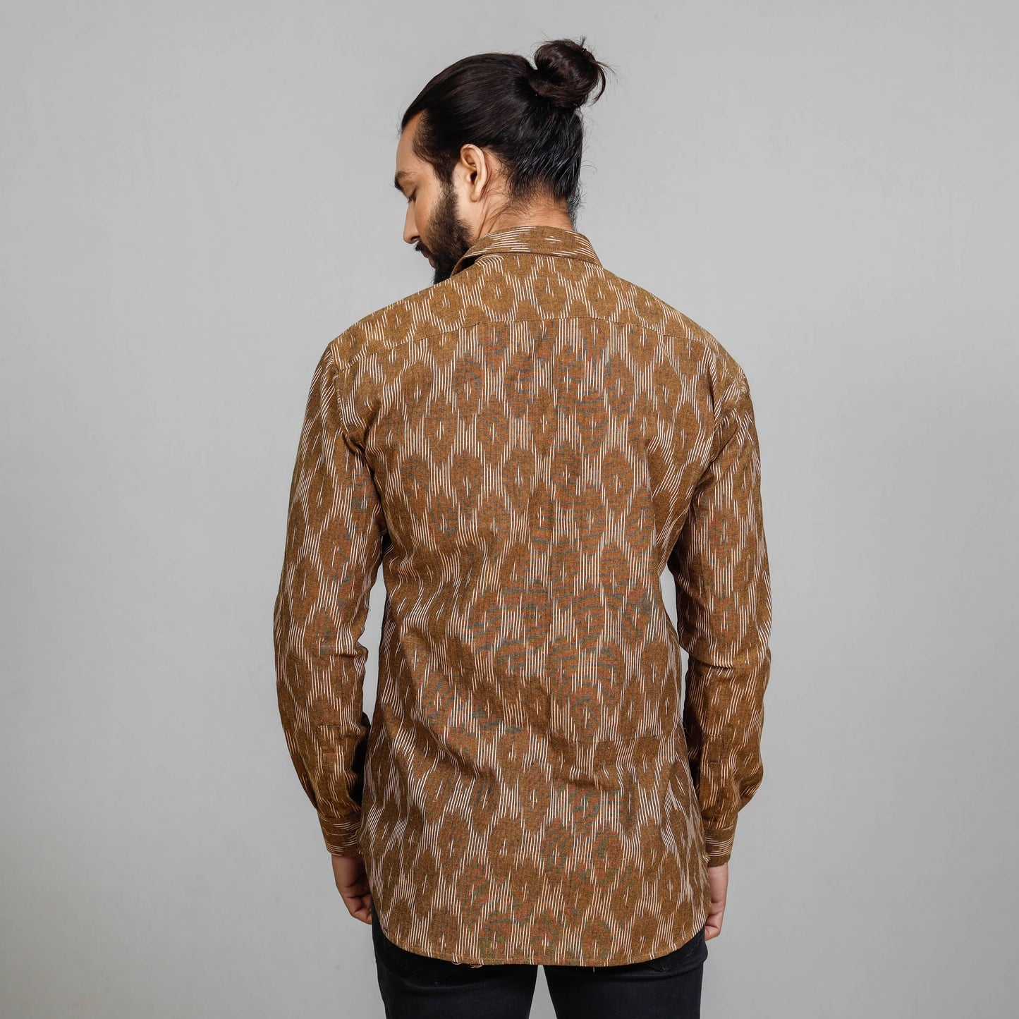 Pochampally Ikat Cotton Men Full Sleeve Shirt