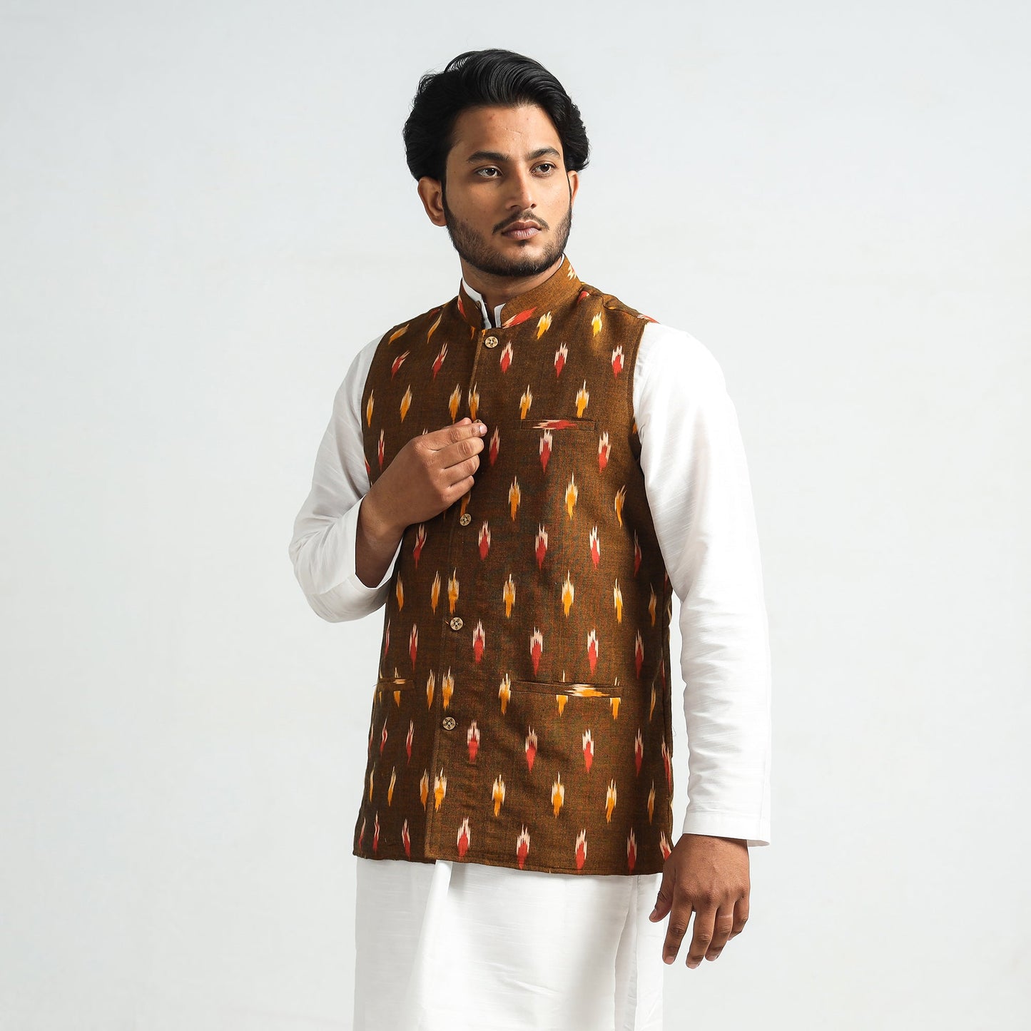 Pochampally Ikat Nehru Jacket