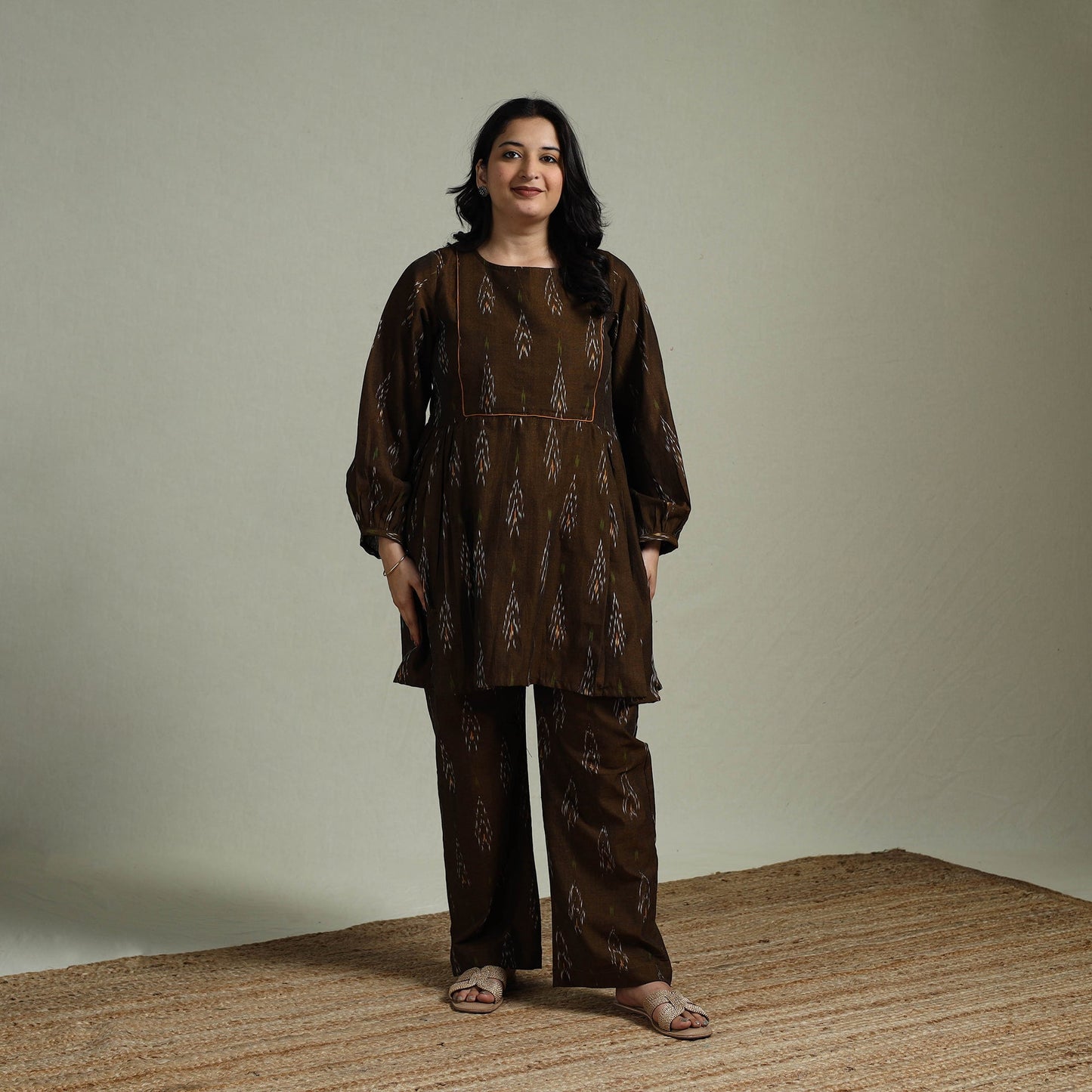 Pochampally ikat cotton co-ord set for women 03