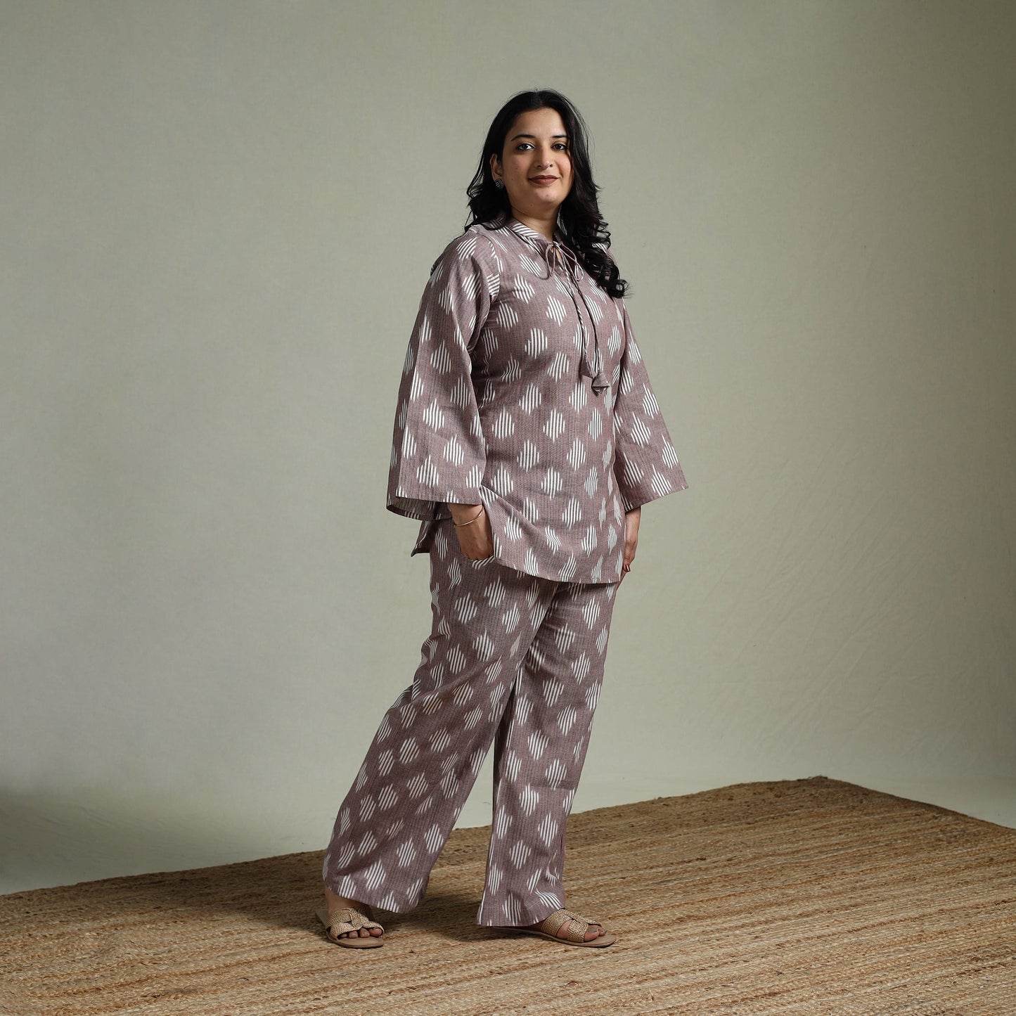 Pochampally ikat cotton co-ord set for women 18