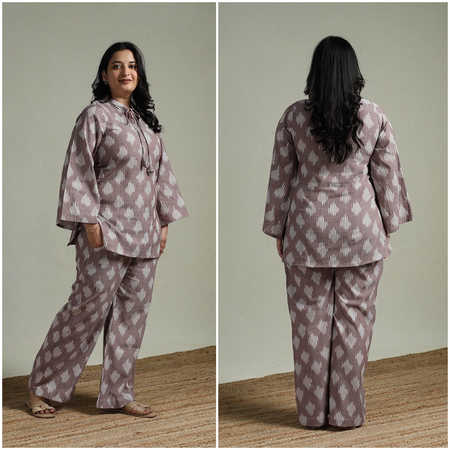 Pochampally ikat cotton co-ord set for women 18