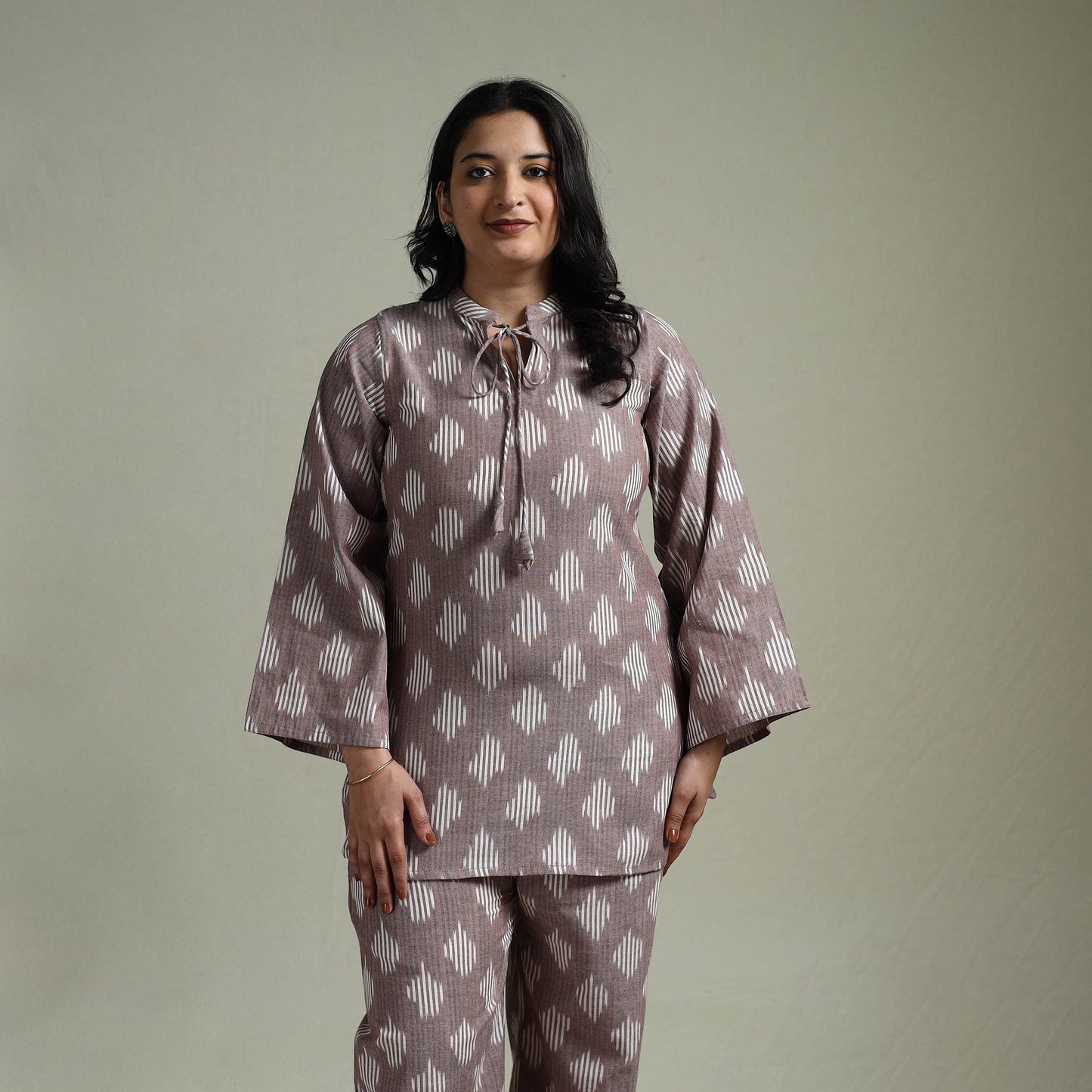 Pochampally ikat cotton co-ord set for women 18