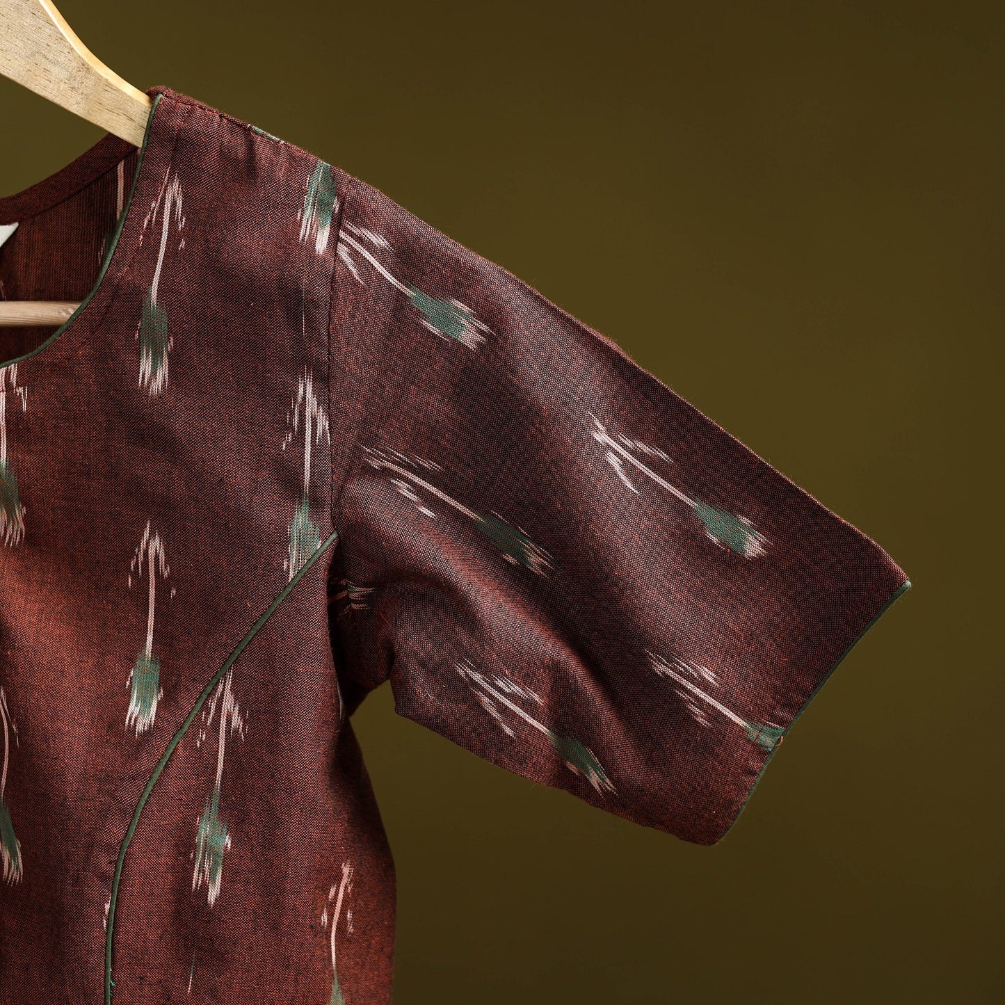 Pochampally ikat cotton readymade blouse 05 - handcrafted