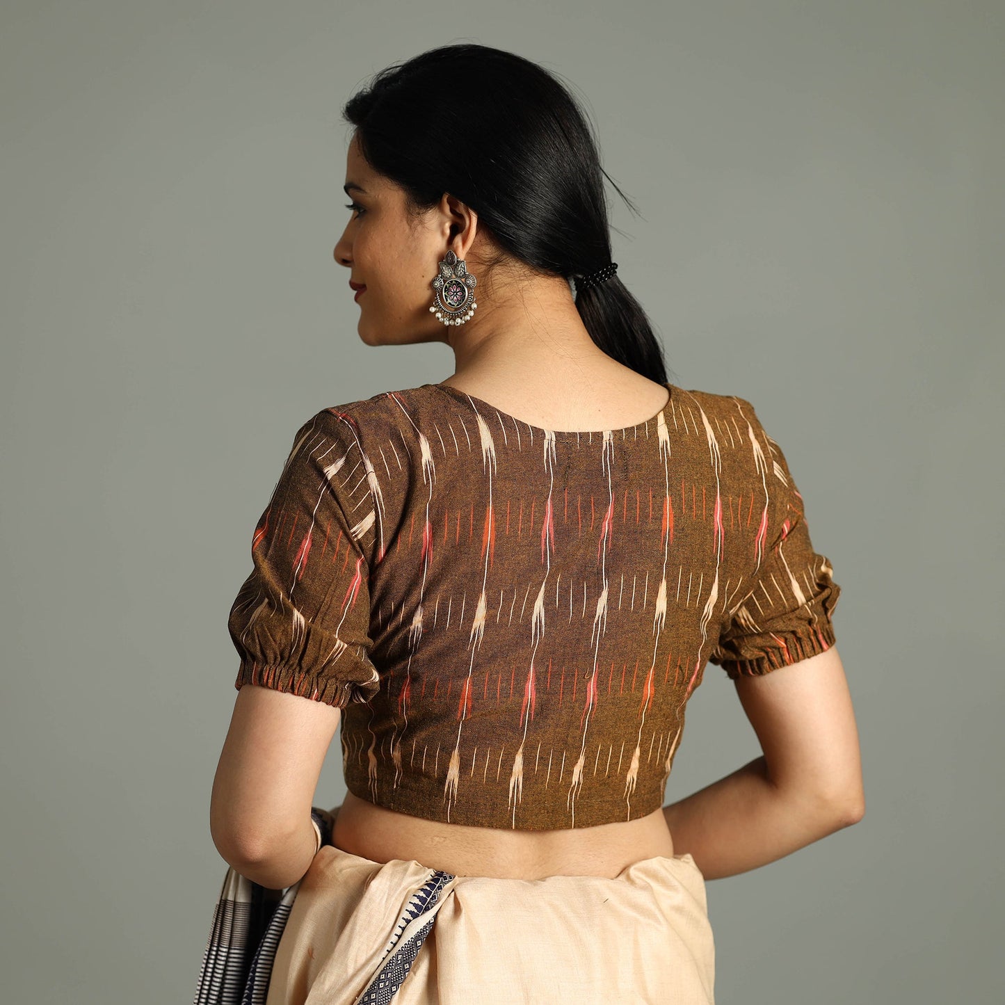 Pochampally Ikat Stitched Blouse