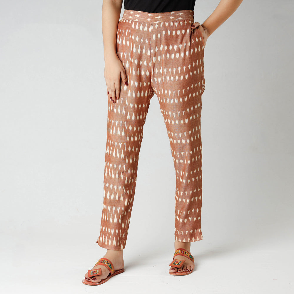 iTokri Casuals - Ikat Cotton Tapered Casual Pant for Women Online at iTokri.com