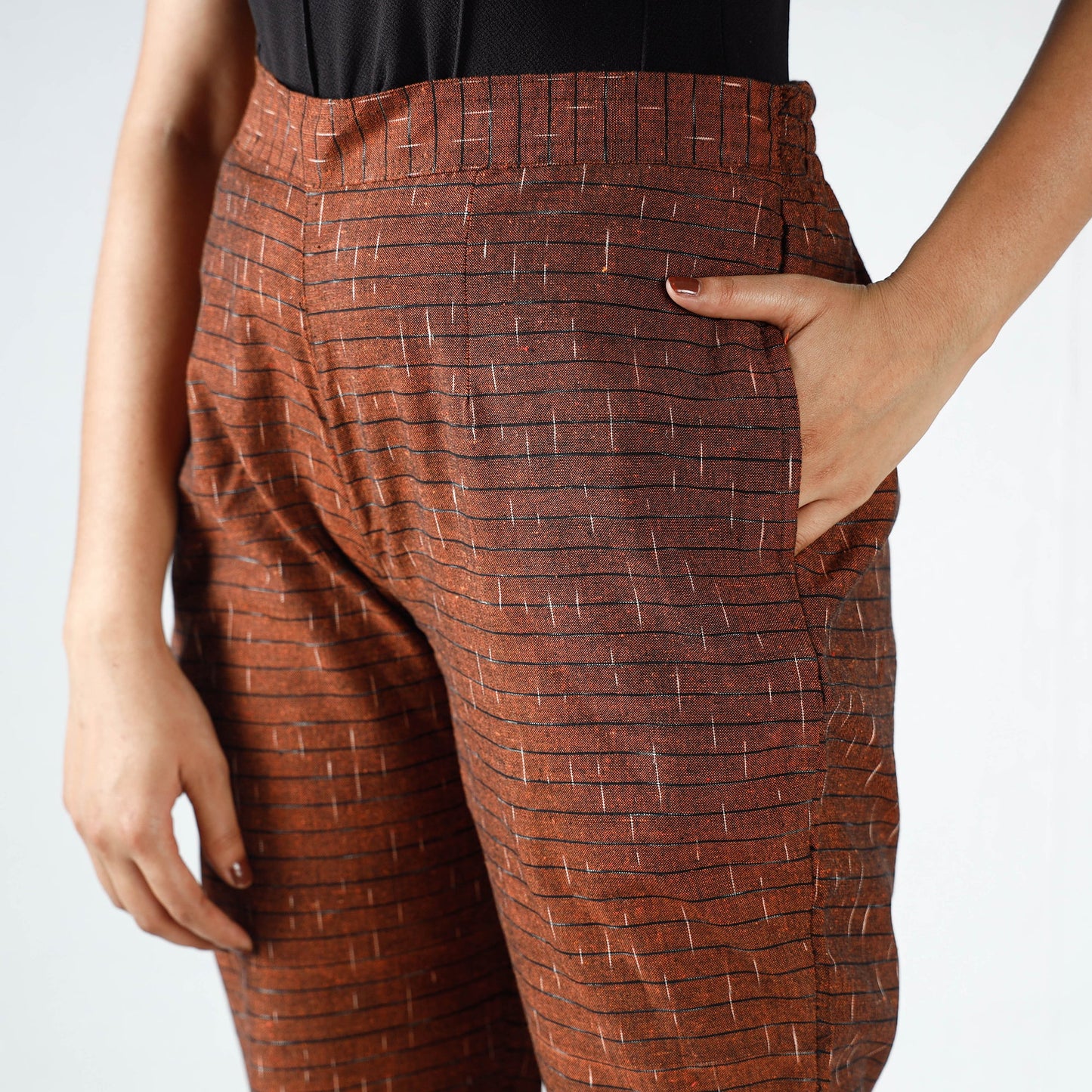 Pochampally Ikat Cotton Tapered Pant for Women Online at iTokri.com