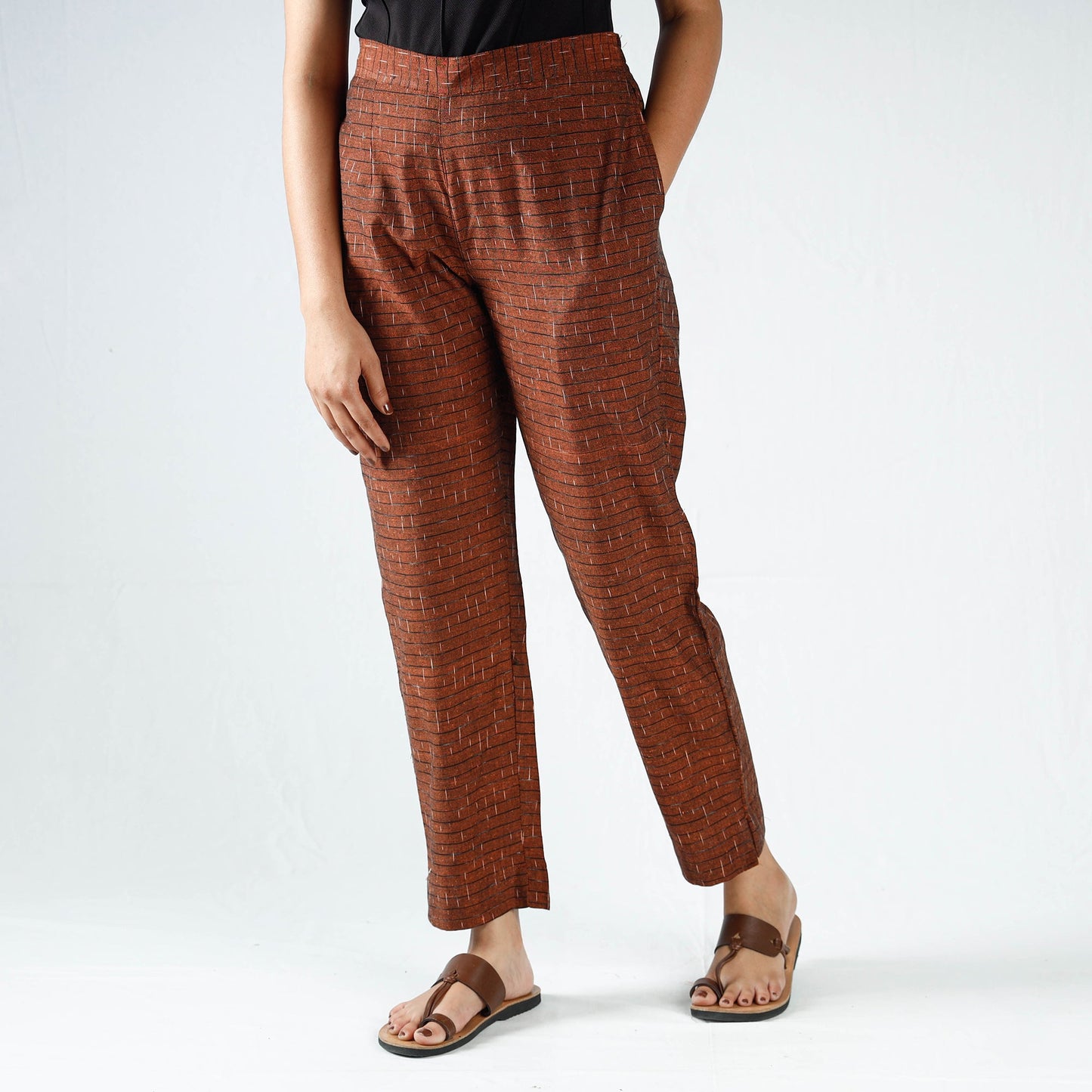 Pochampally Ikat Cotton Tapered Pant for Women Online at iTokri.com