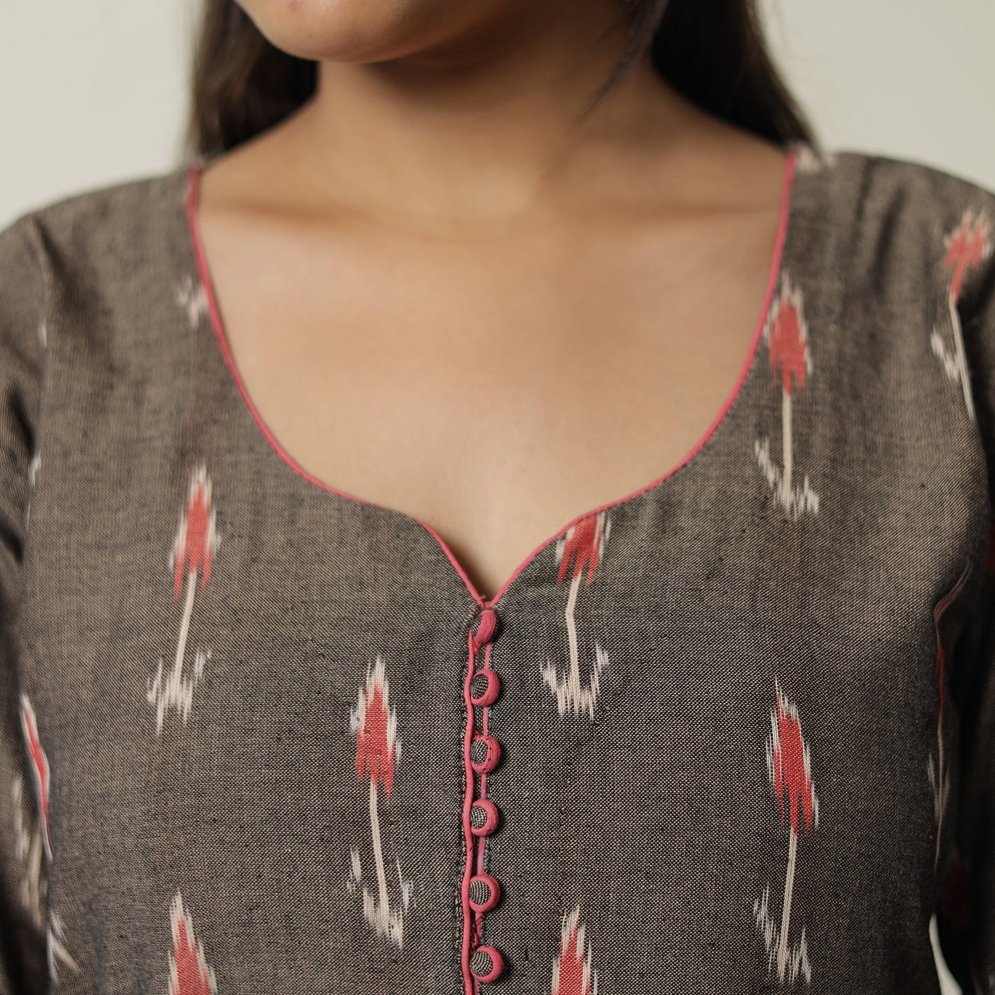 Buy Pochampally Ikat Weave Cotton Straight Kurta 17 Online at iTokri.com