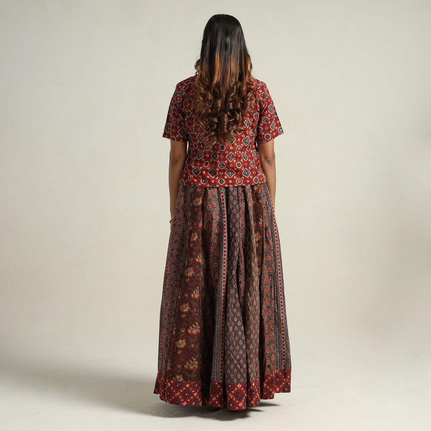 Ajrakh Patchwork Skirt
