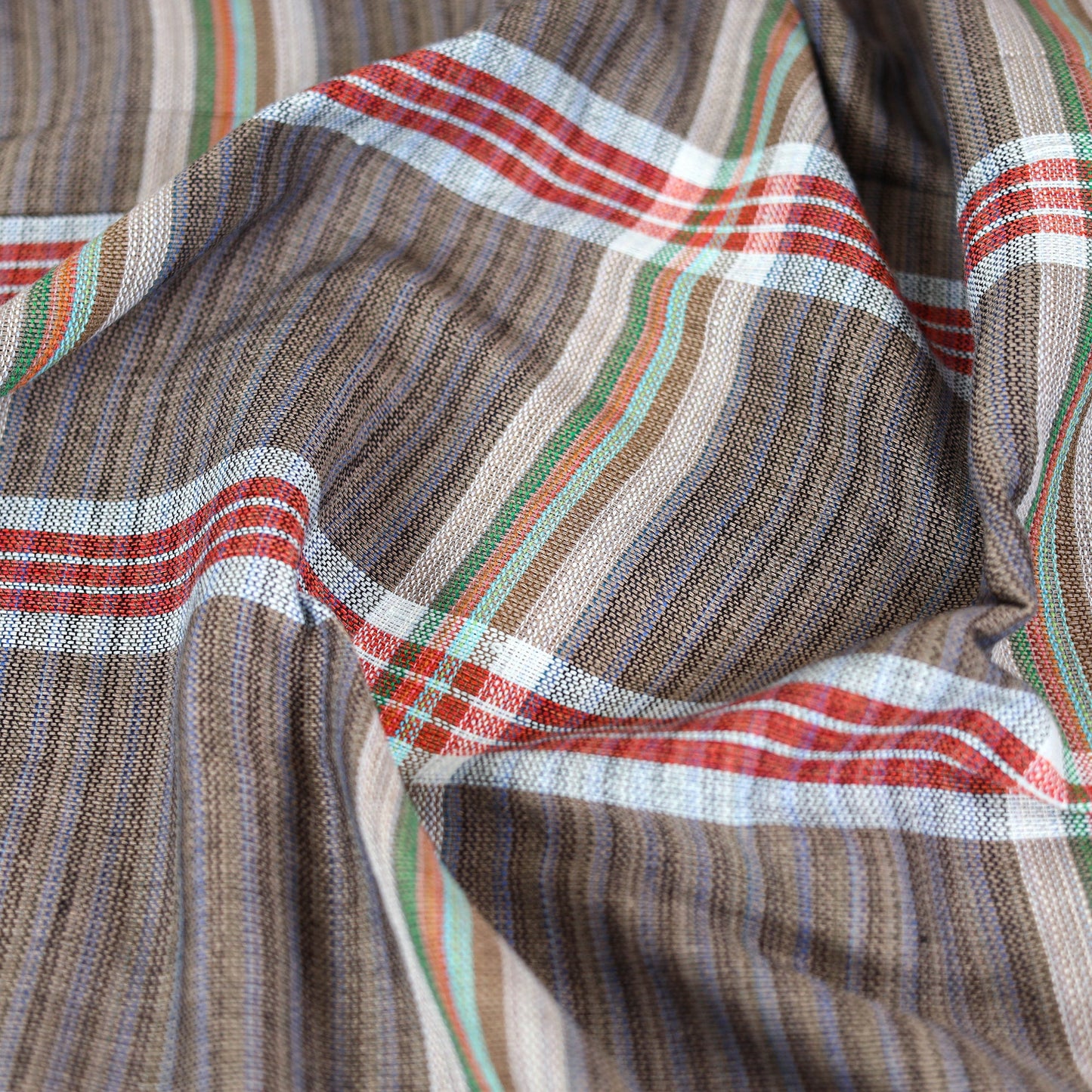 Brown Pure Handloom Double Cotton Bed Sheet