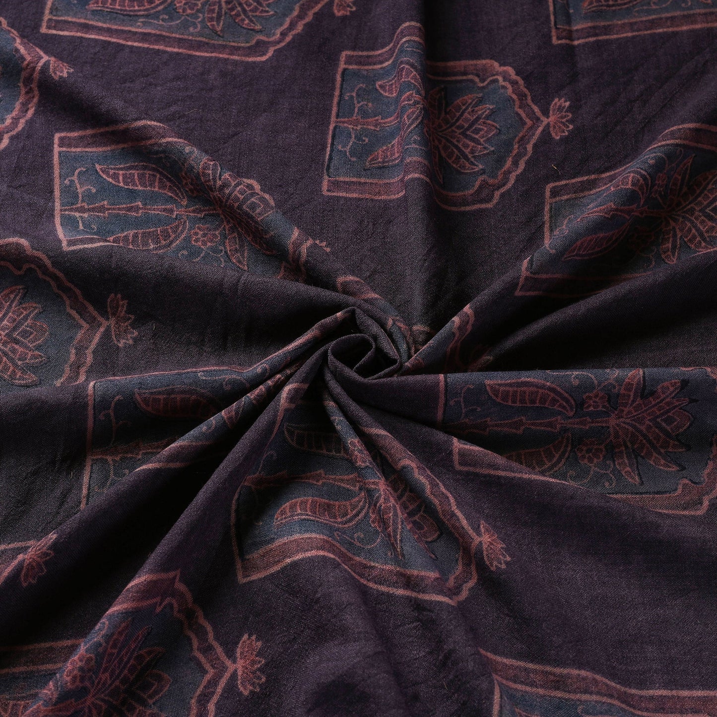 Brown - pure wool handloom natural dyed fabric 30