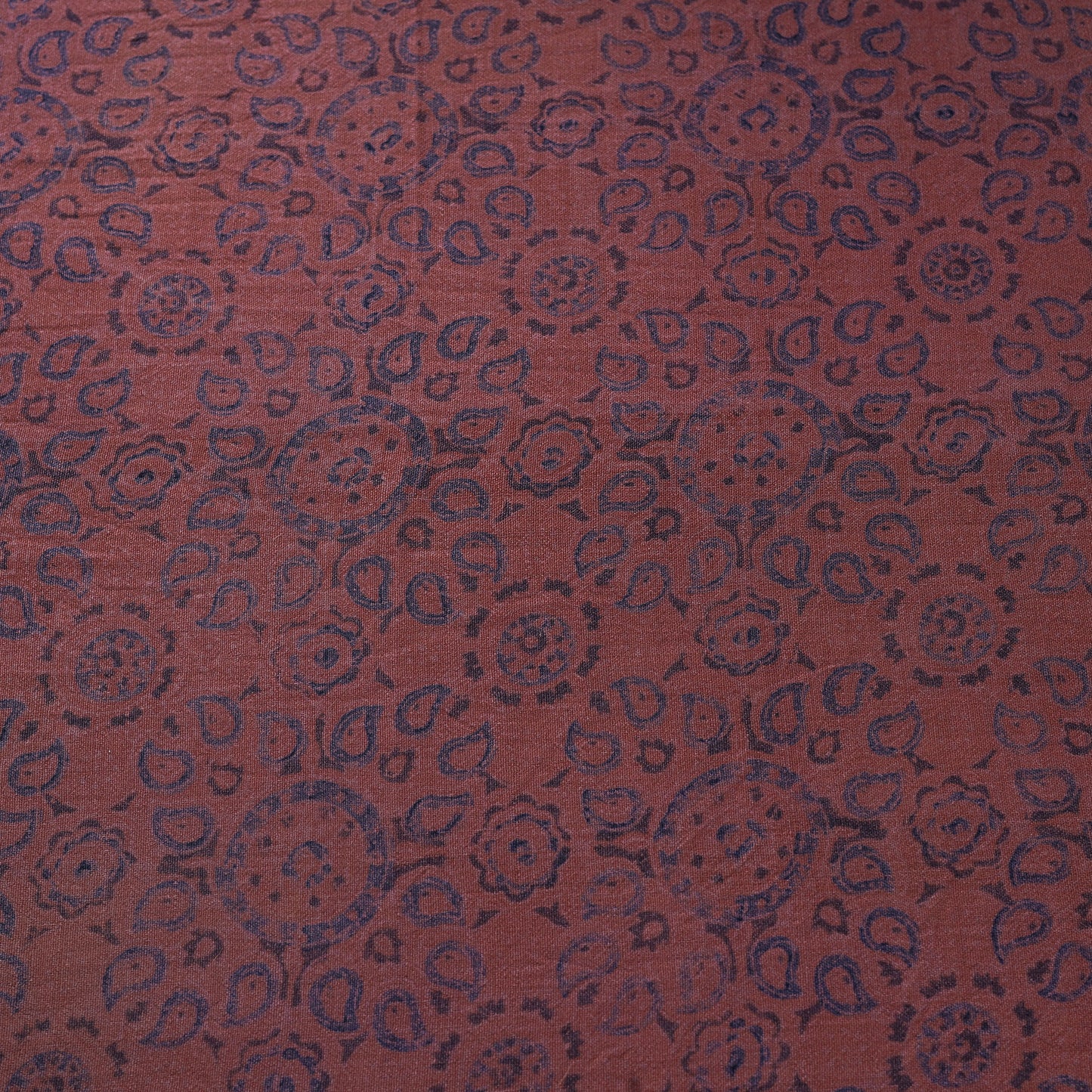 Brown - pure wool handloom natural dyed fabric 11