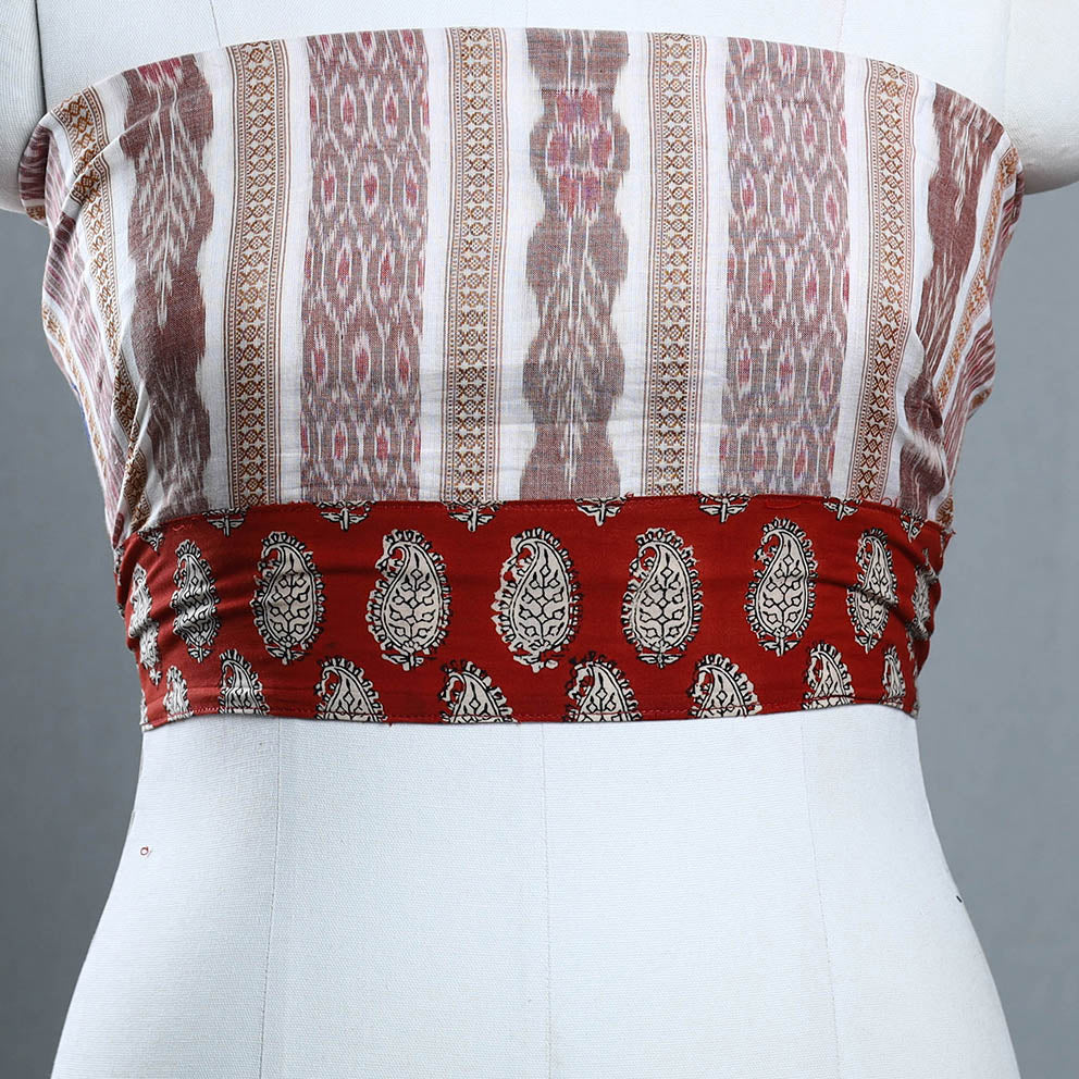 Buy Rangoli Cotton Sambalpuri Ikat Blouse Material