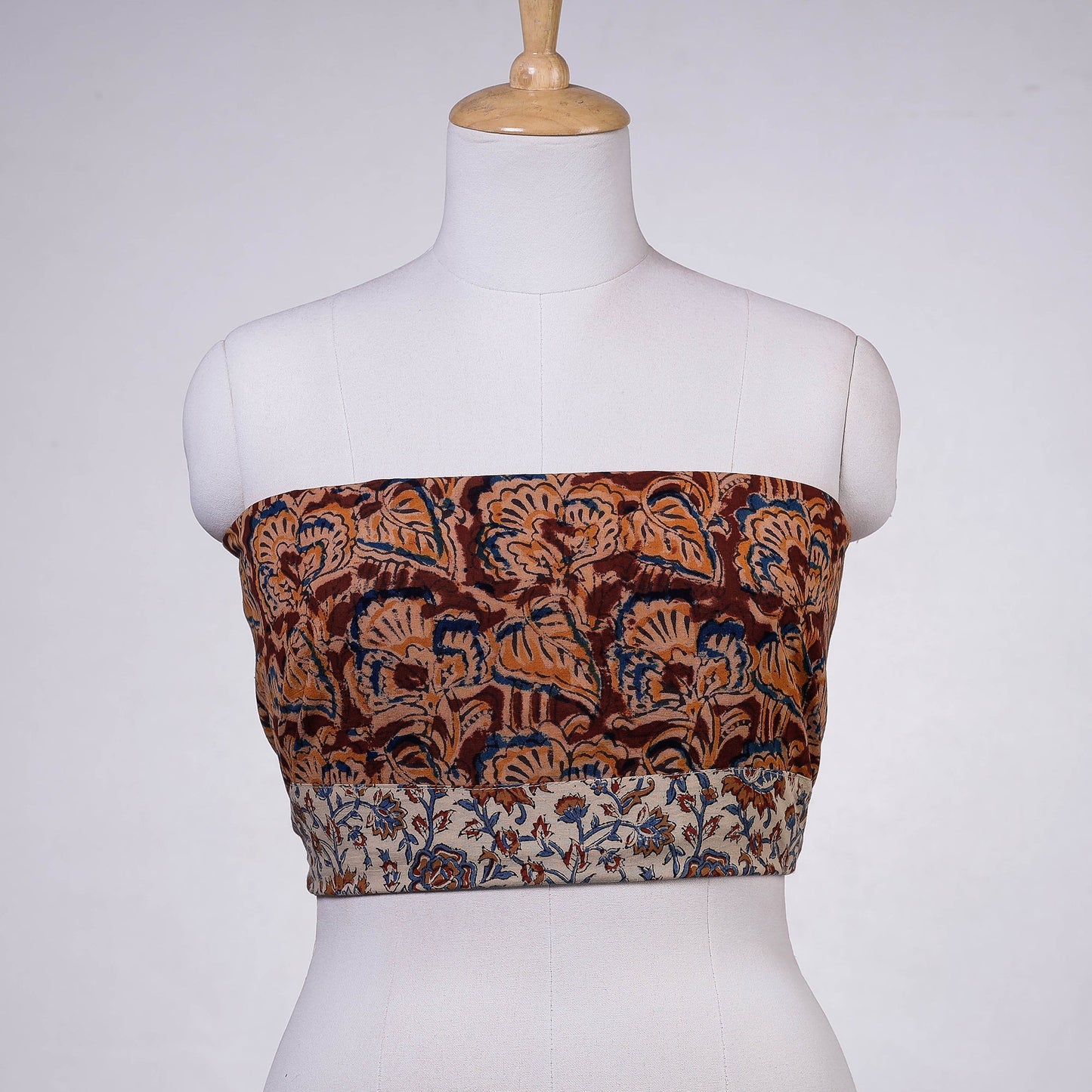 Buy Rangoli Kalamkari Block Printed Cotton Blouse Piece