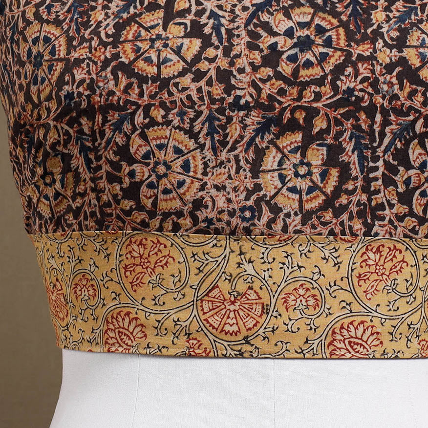 Buy Rangoli Kalamkari Block Printed Cotton Blouse Piece
