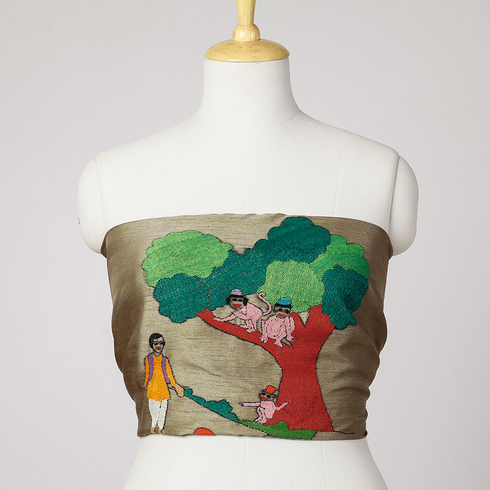 Kantha Embroidery Blouse Piece