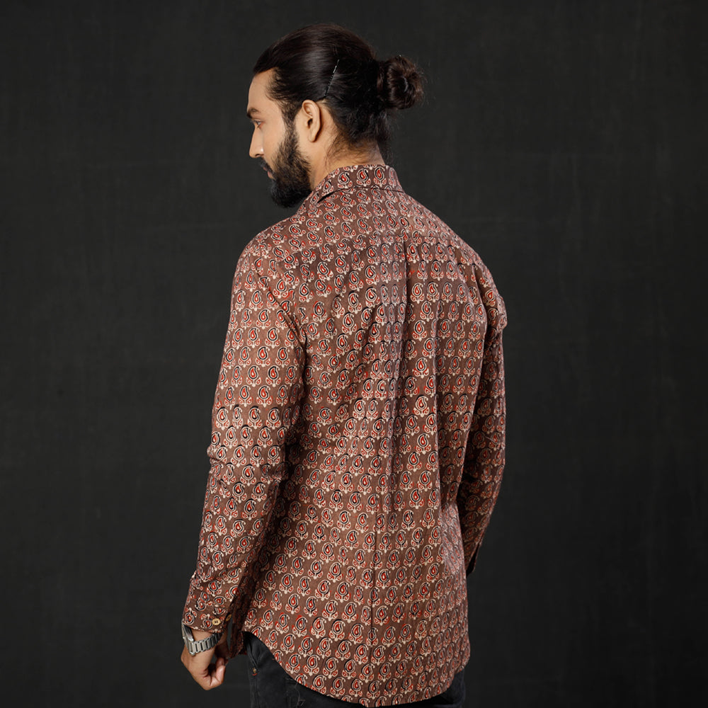 iTokri Casuals - Ajrakh Printed Cotton Men Full Sleeve Shirt