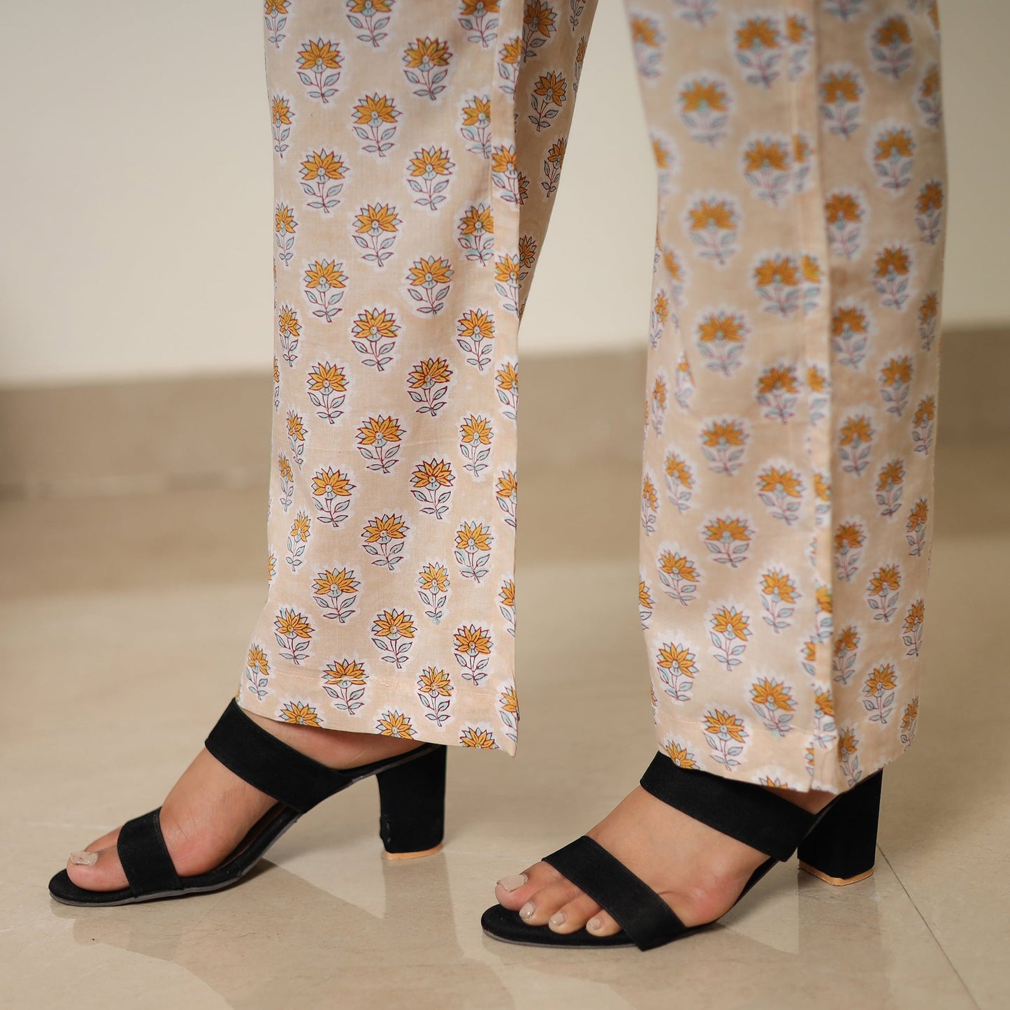 Brown - sanganeri block printed cotton co-ord set 20