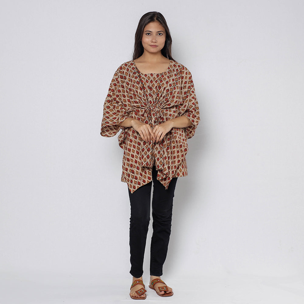 Sanganeri Block Print Cotton Kaftan (Short)