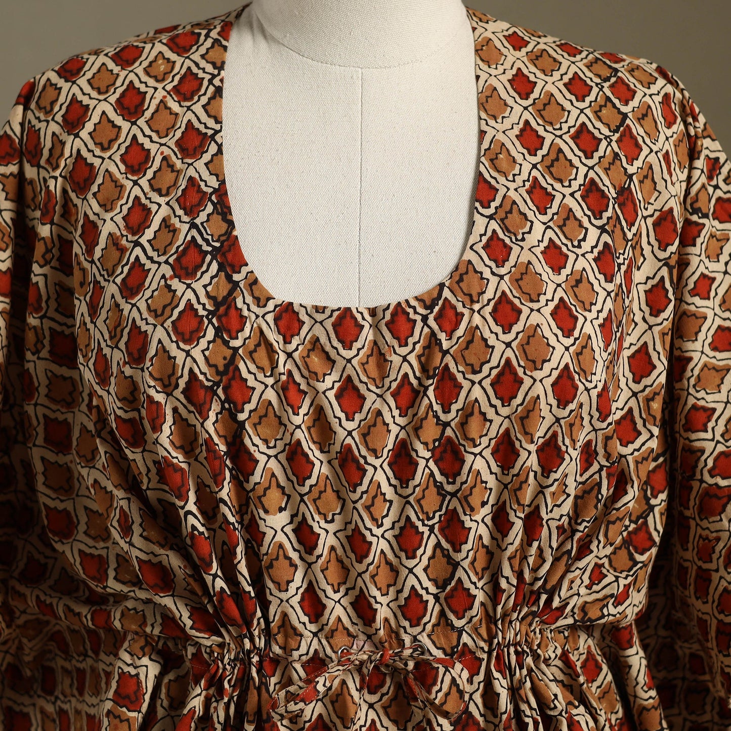 Sanganeri Block Print Cotton Kaftan (Short)