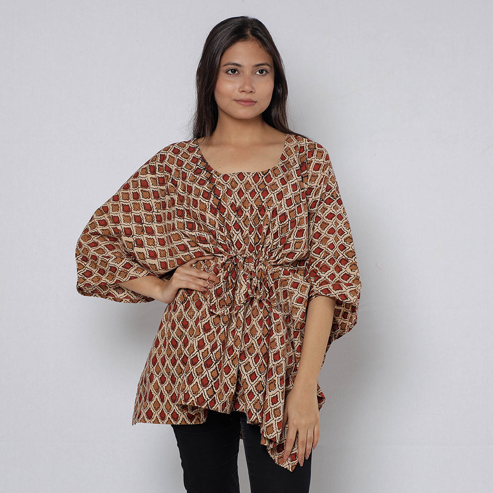 Sanganeri Block Print Cotton Kaftan (Short)