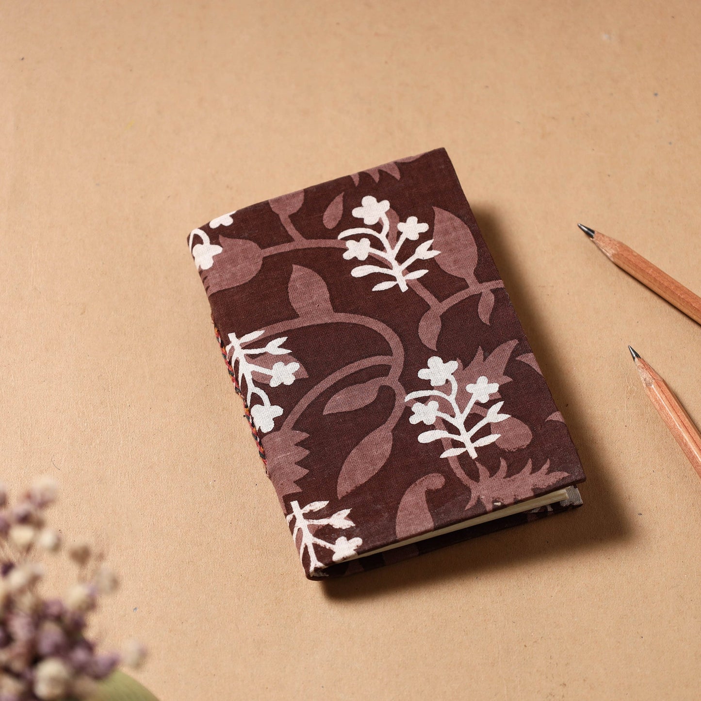 Sanganeri Fabric Cover Handmade Paper Notebook