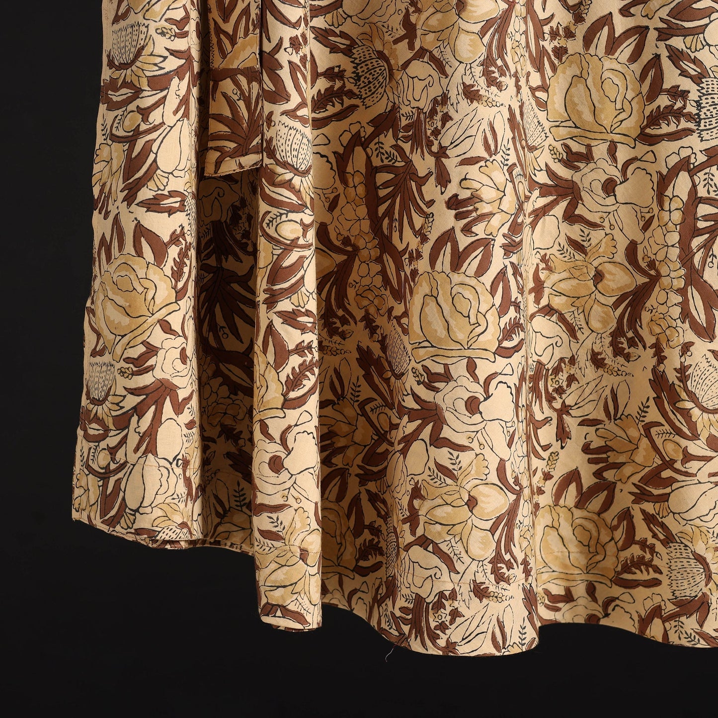 Sanganeri hand cotton wrap around skirt 43 - handcrafted