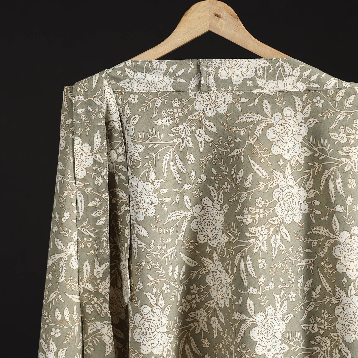 Sanganeri hand cotton wrap around skirt 45 - handcrafted