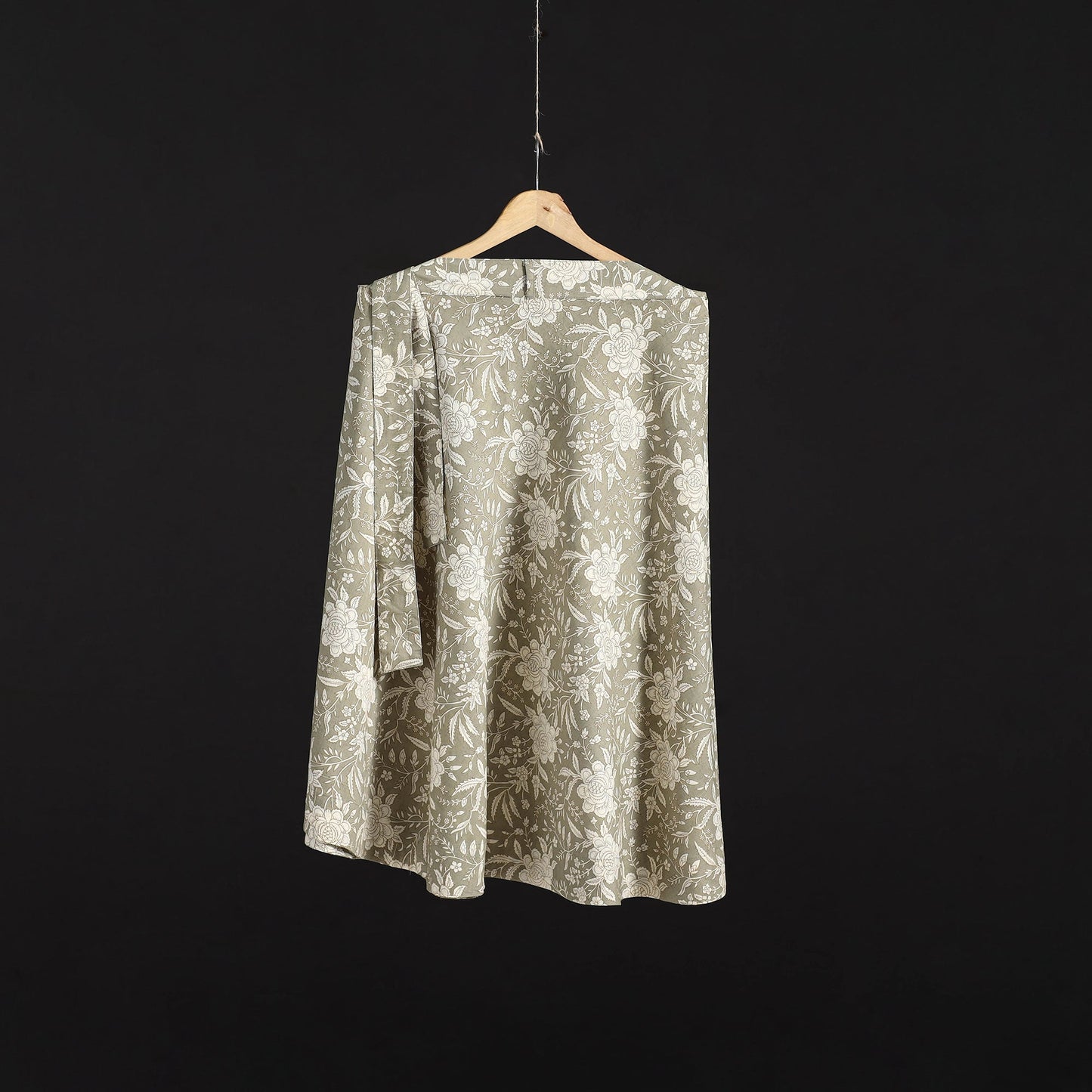 Sanganeri hand cotton wrap around skirt 45 - handcrafted