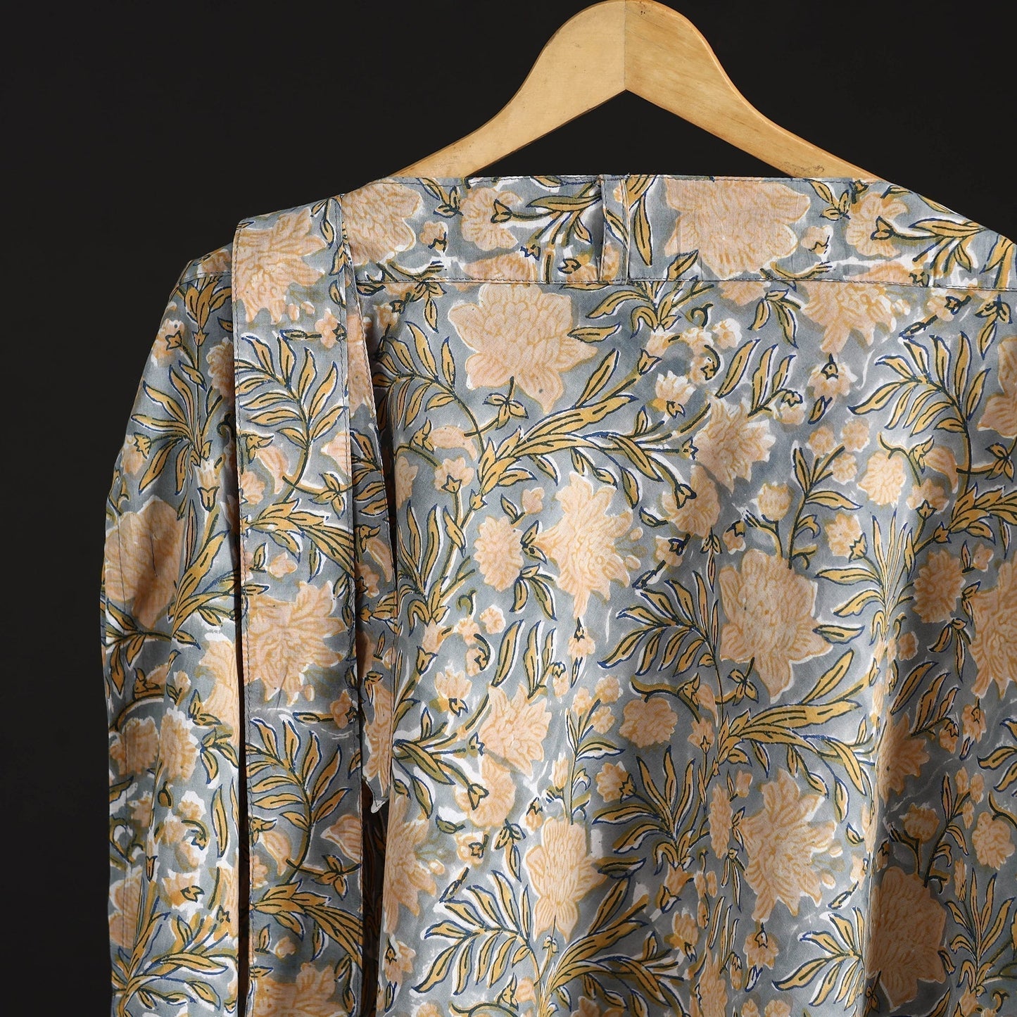 Sanganeri hand cotton wrap around skirt 46 - handcrafted