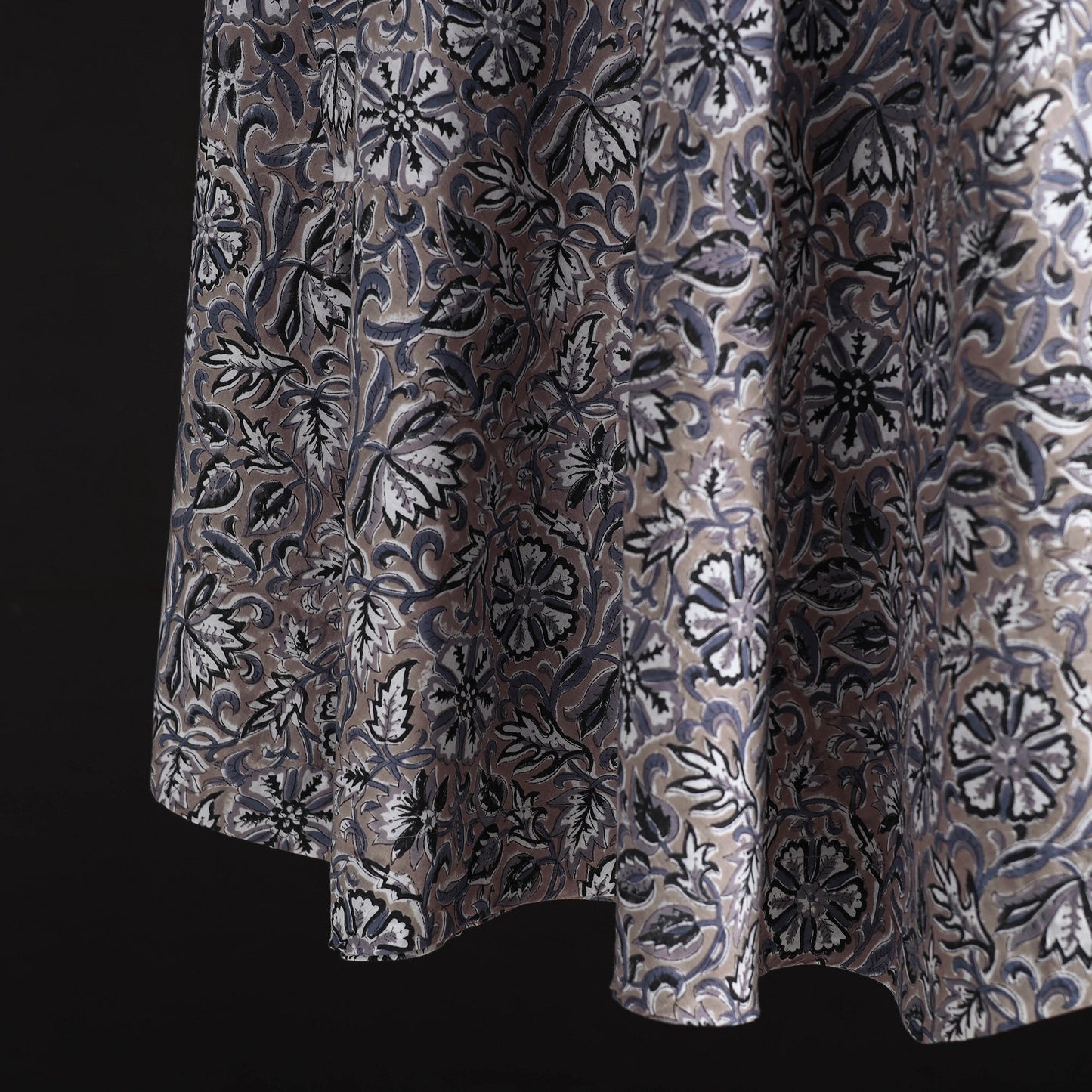 Sanganeri hand cotton wrap around skirt 47 - handcrafted