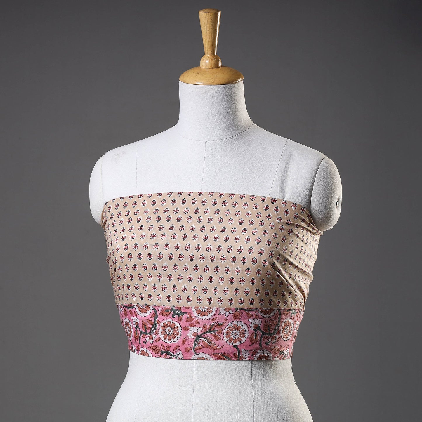 block printed blouse piece