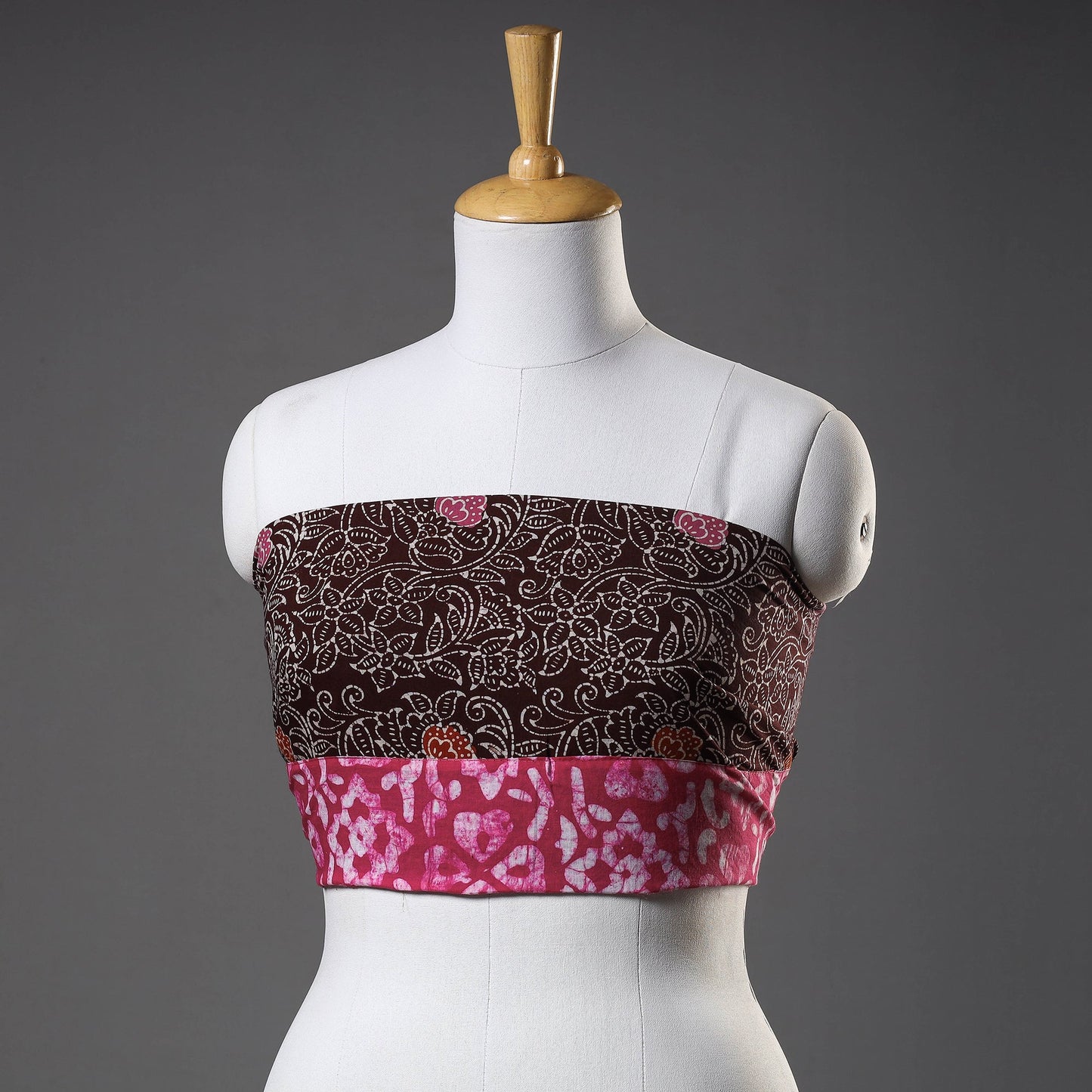 block printed blouse piece