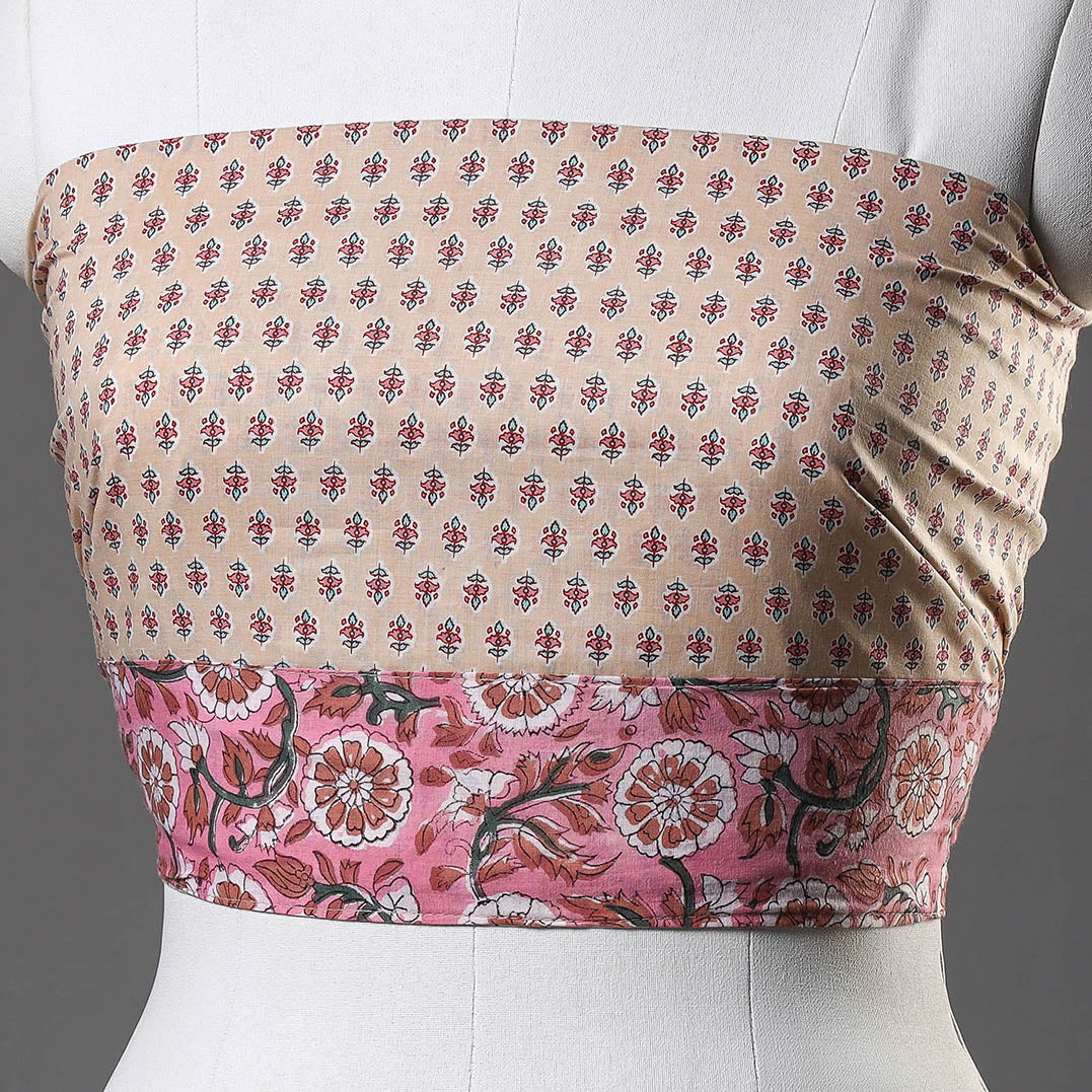 block printed blouse piece