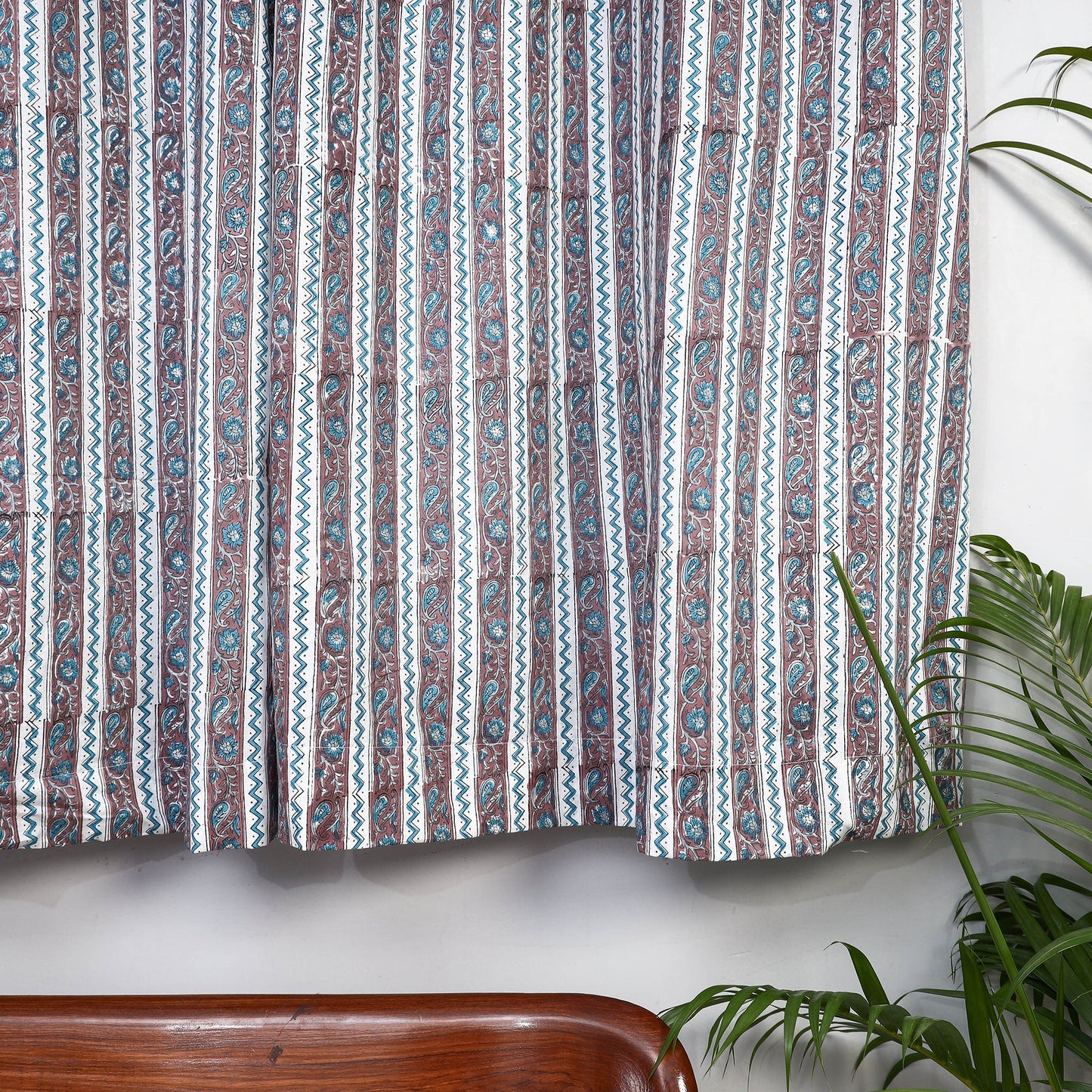 Sanganeri Block Printed Cotton Window Curtain (5 x 3 Feet) (Single Piece) Online at iTopkri