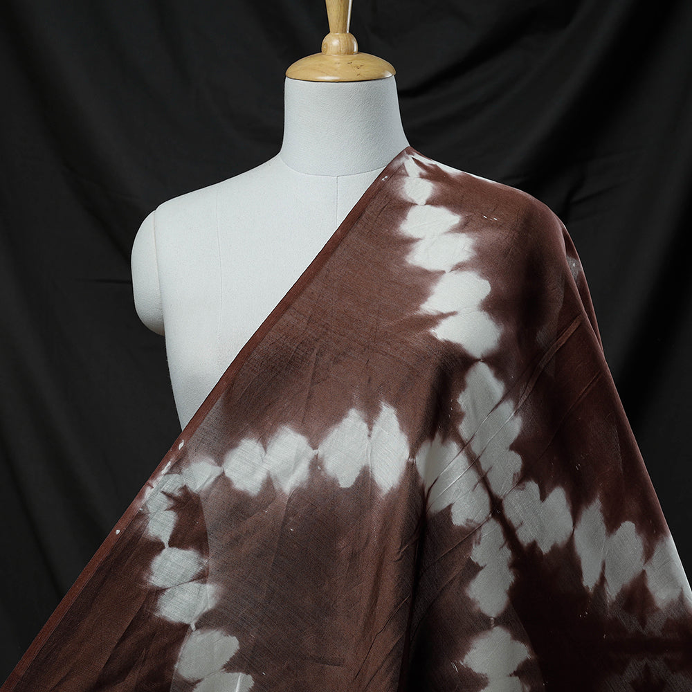 Shibori Tie-Dye Chanderi Silk Handloom Precut Fabric