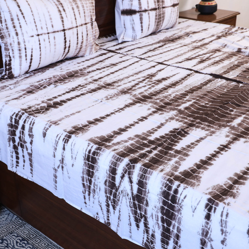 Tie & Dye Cotton Double Shibori Bed Sheet Set
