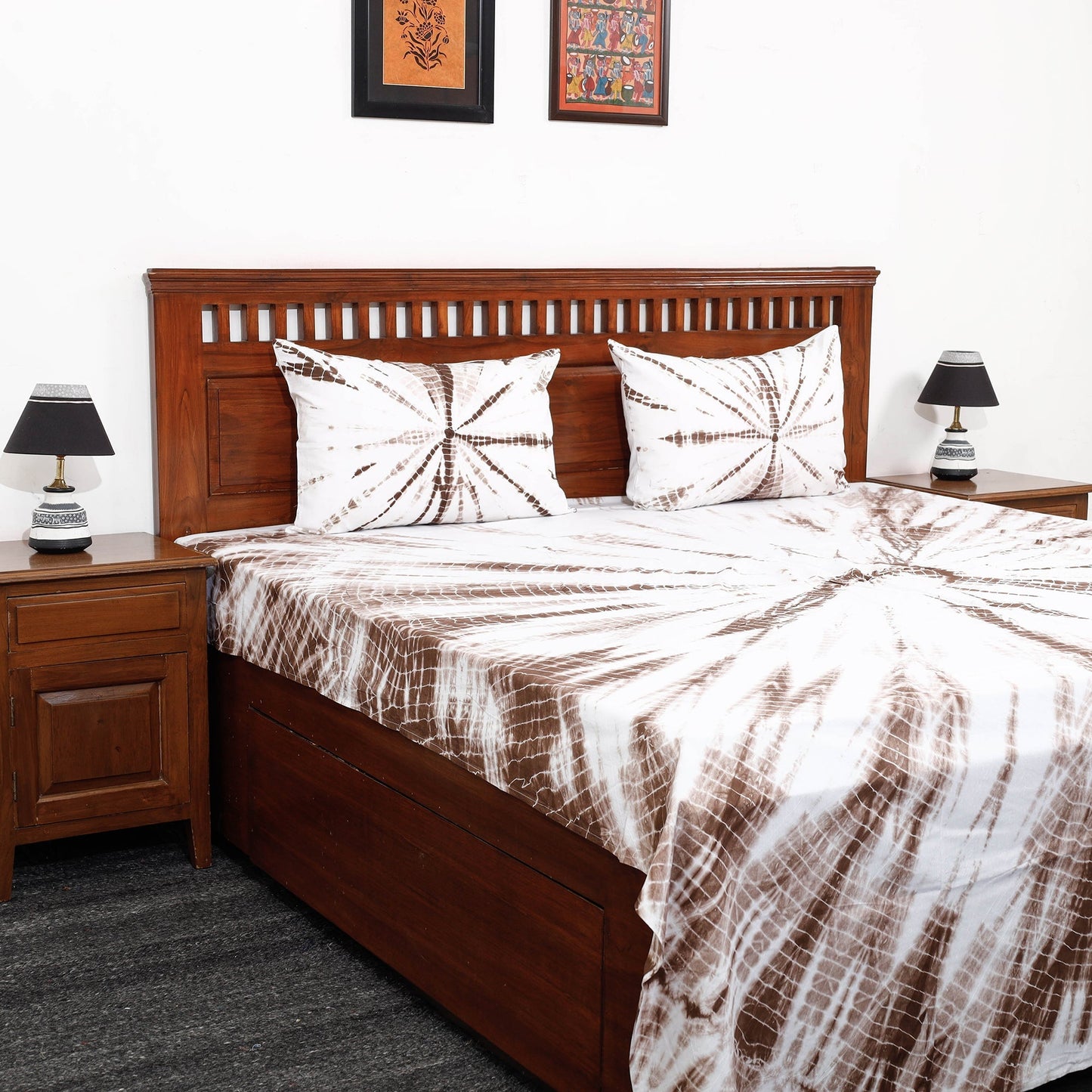 Shibori Double Bed Cover Set