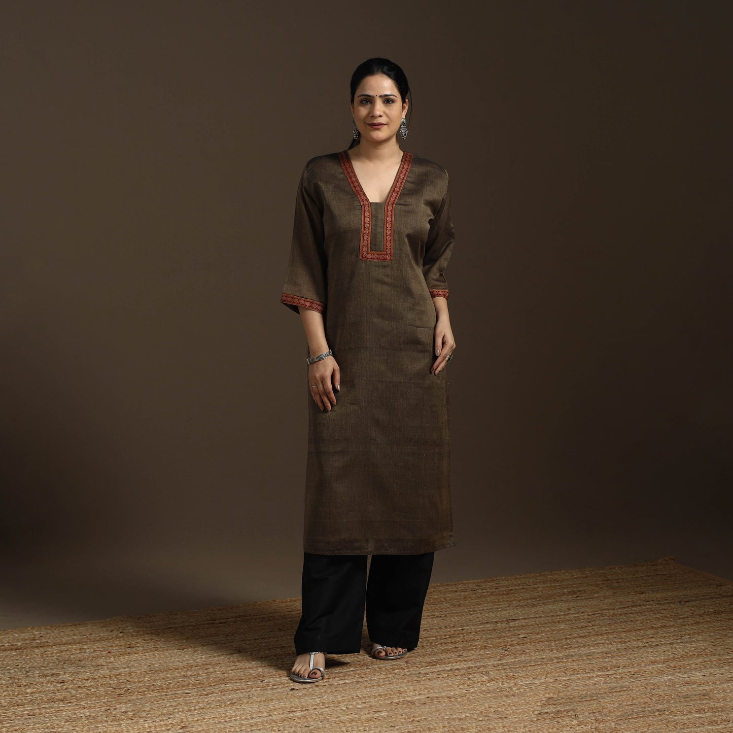 Straight cotton dharwad kurta 08 - handcrafted