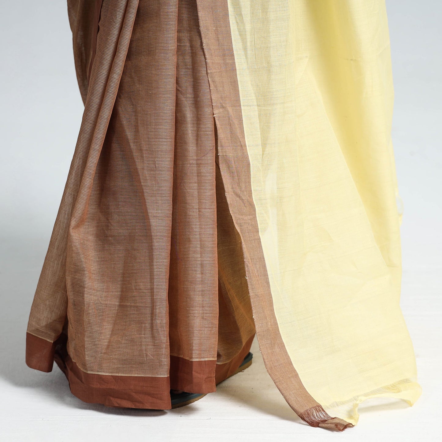 Traditional Challapalli Plain Handloom Cotton Saree