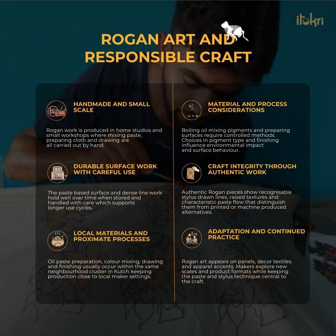 Brown - traditional rogan hand painted silk bead work sling