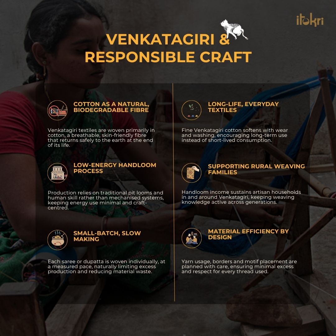 Brown - traditional venkatagiri handloom cotton checks