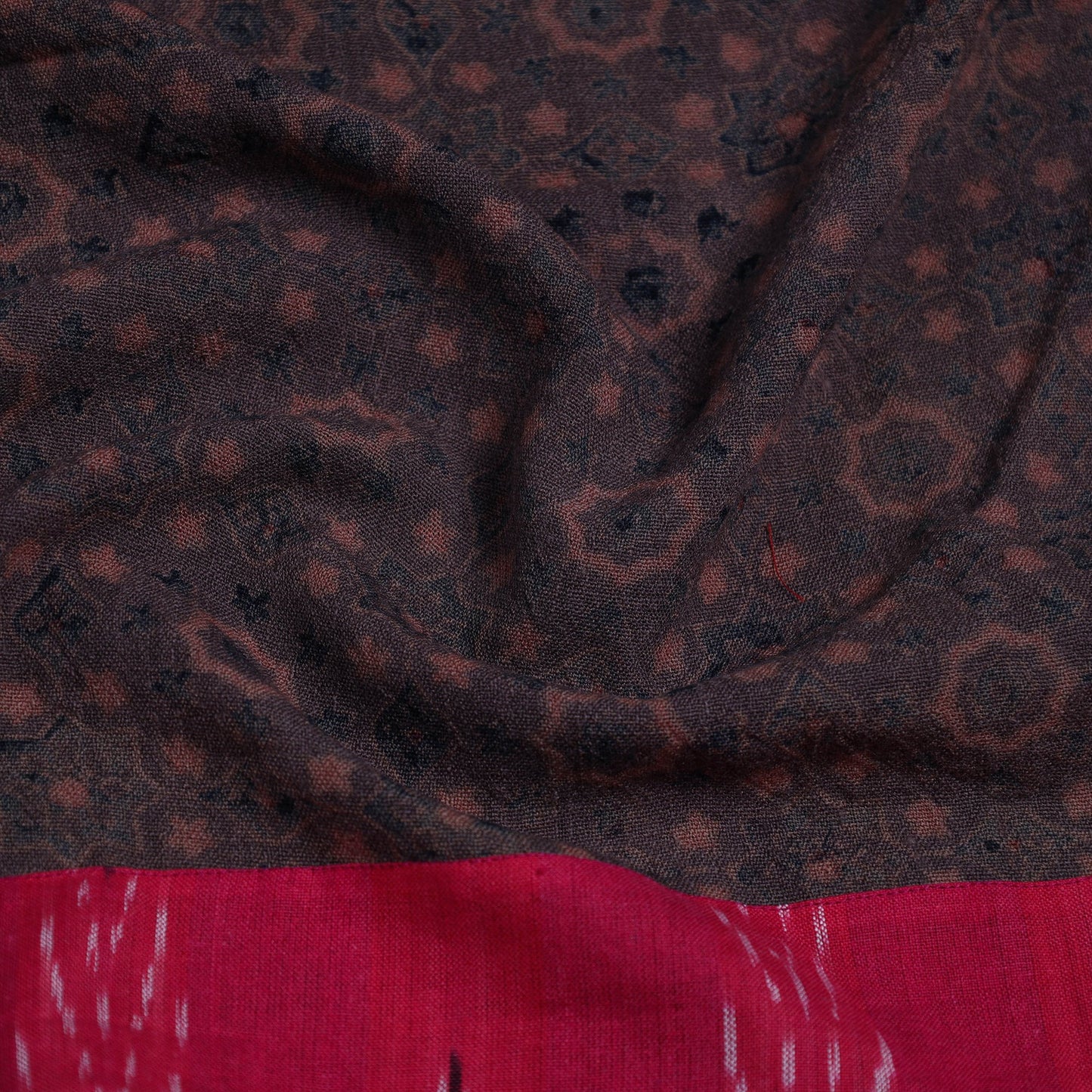 Brown - woollen blouse piece 60 - handcrafted