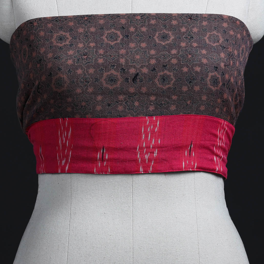 Brown - woollen blouse piece 60 - handcrafted