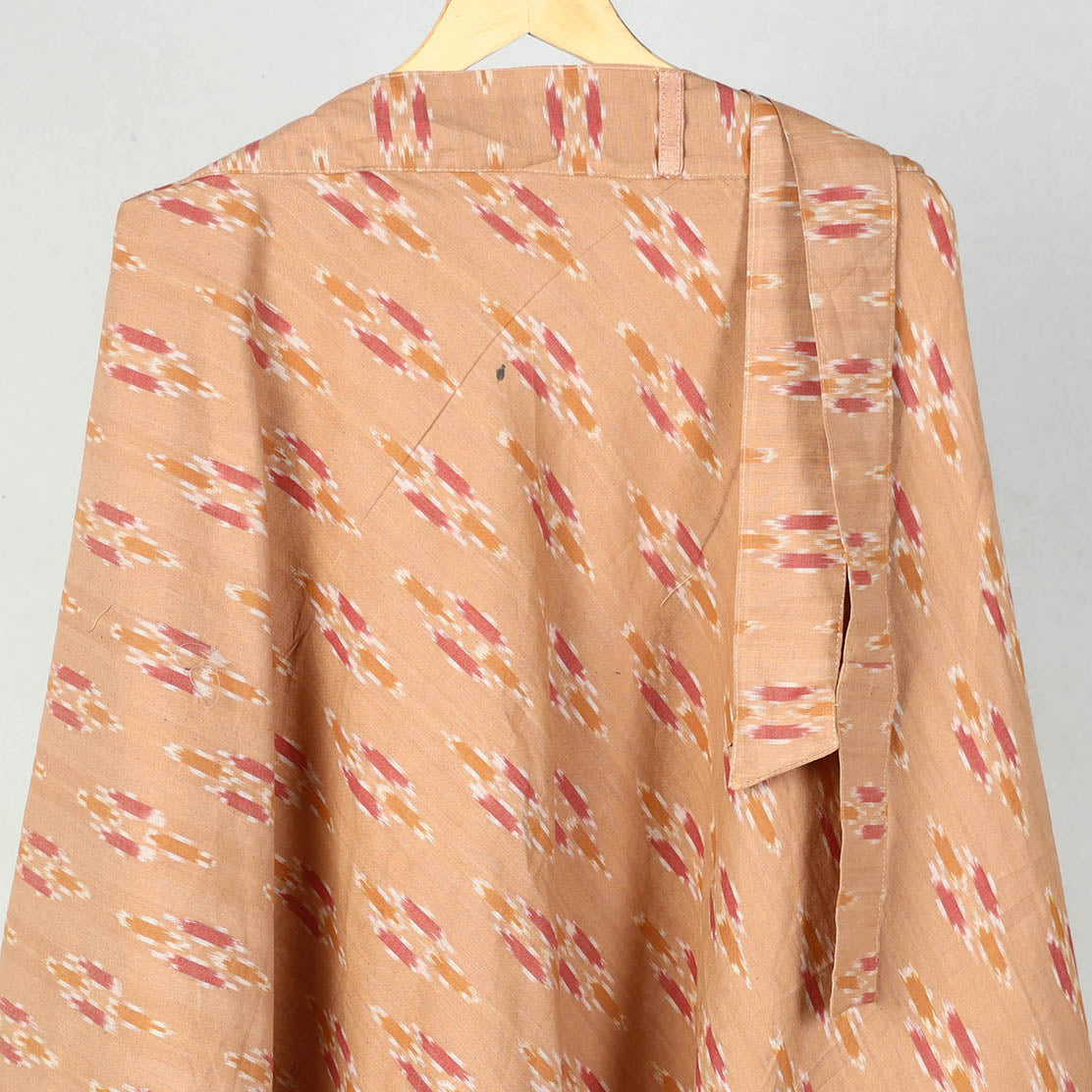 Brown Wrap Around Cotton Pochampally Ikat Skirt