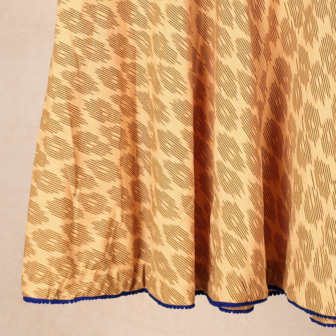 Brown Wrap Around Cotton Pochampally Ikat Skirt