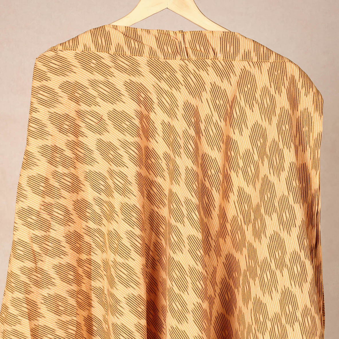 Brown Wrap Around Cotton Pochampally Ikat Skirt