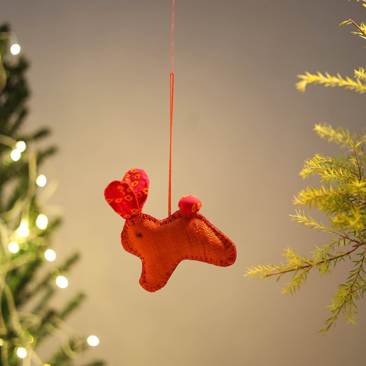 Bunny - Handcrafted Raffia Christmas Ornament