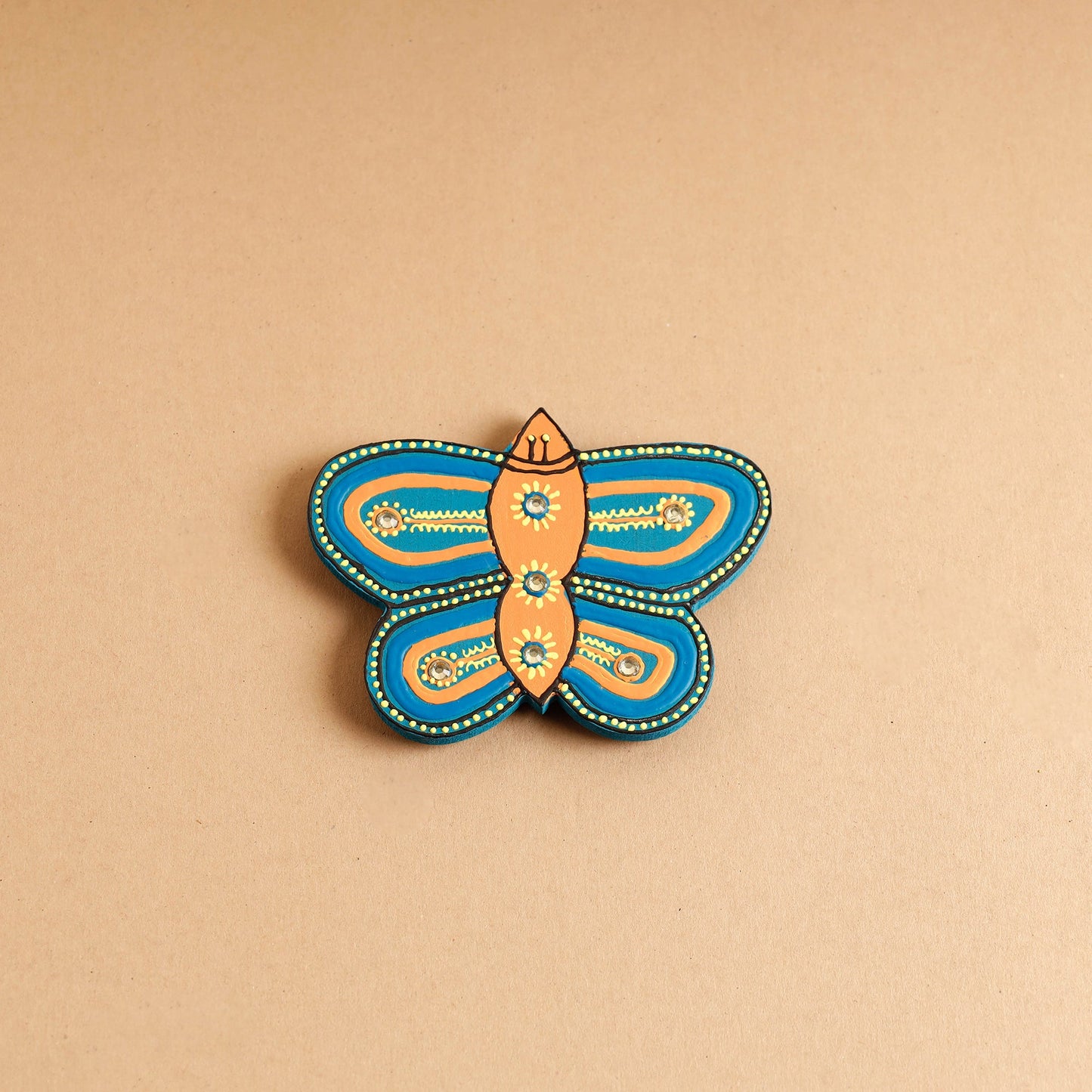 Butterfly - Abstract Pastel Handpainted Wooden Magnet